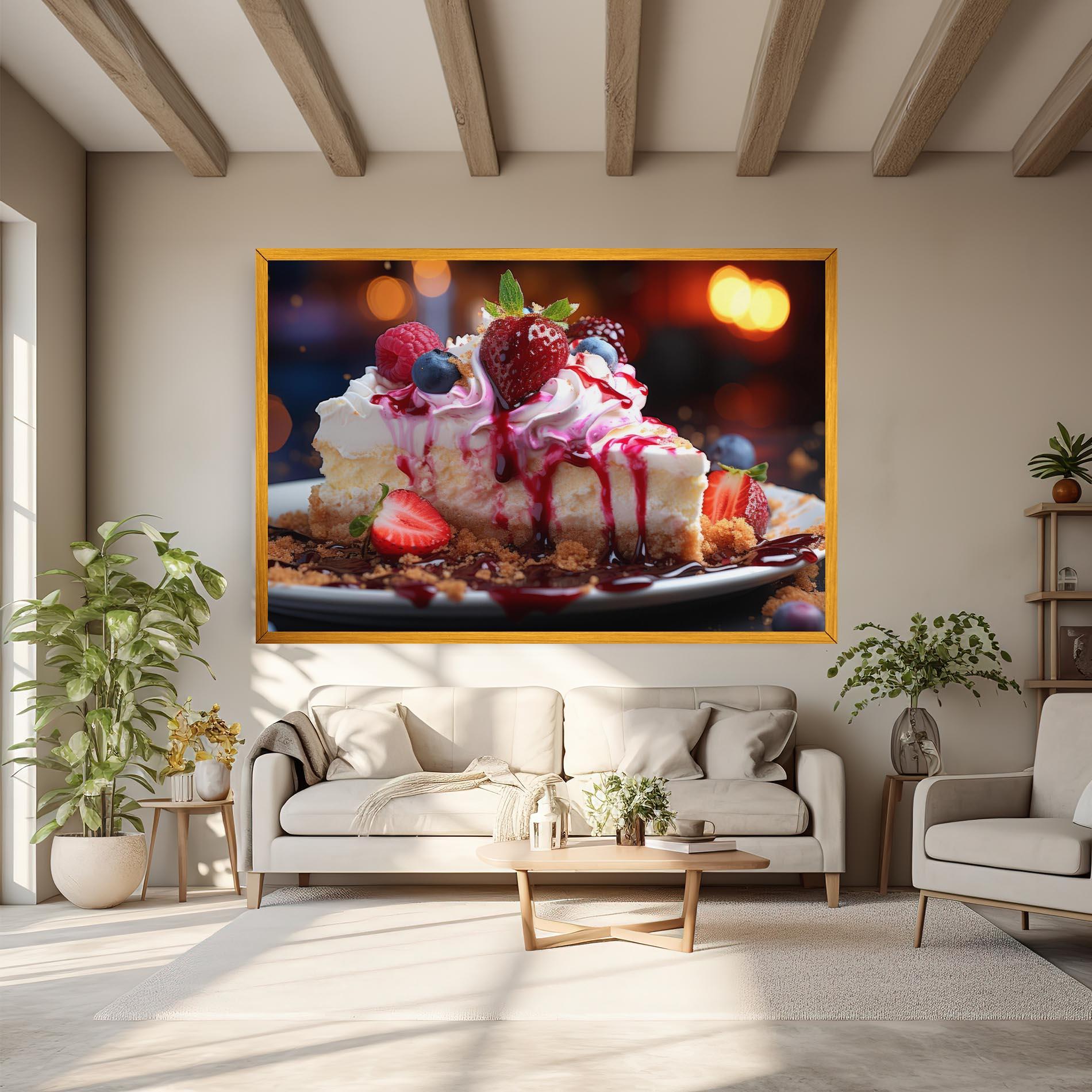 Tablou Canvas Cheesecake Berries mockup 6