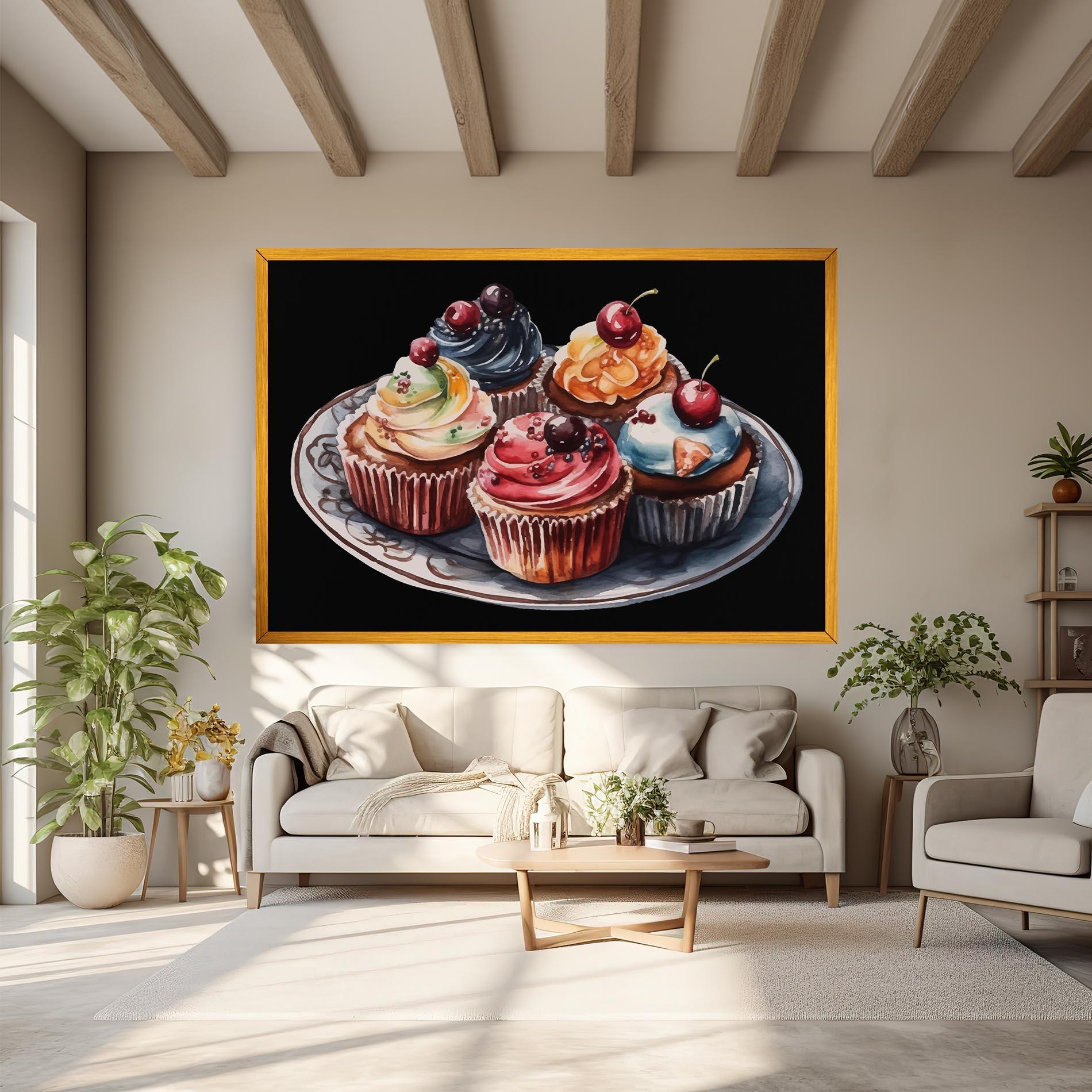 Tablou Canvas Colorful Muffins mockup 6