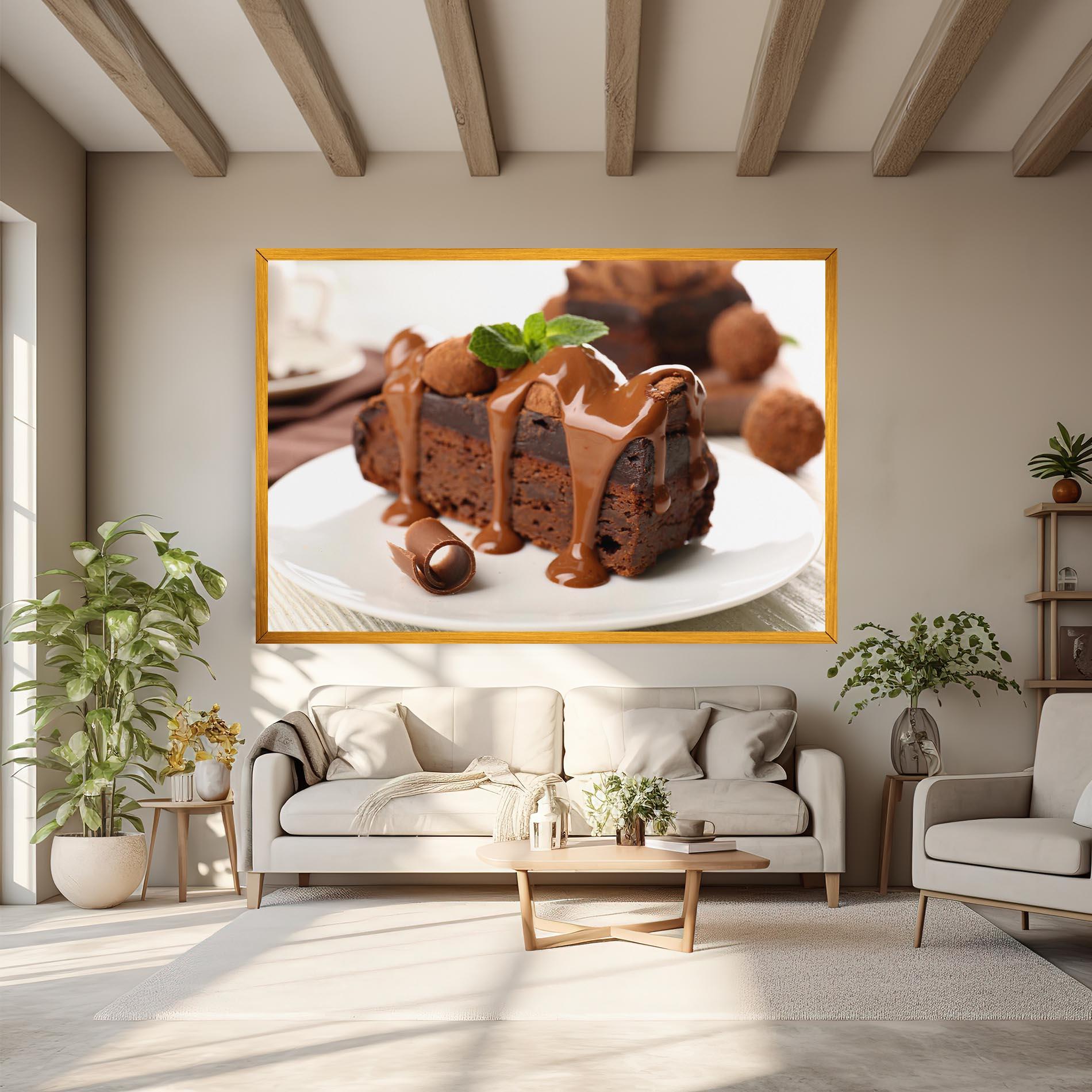 Tablou Canvas Mint Chocolate Cake mockup 6