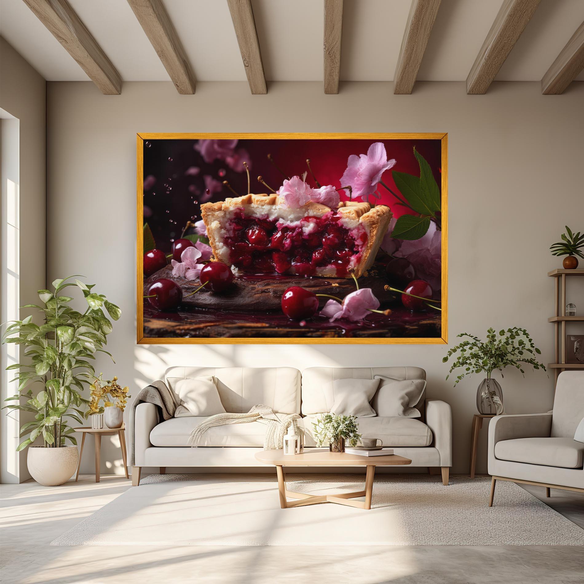 Tablou Canvas Wooden Table Cherries mockup 6