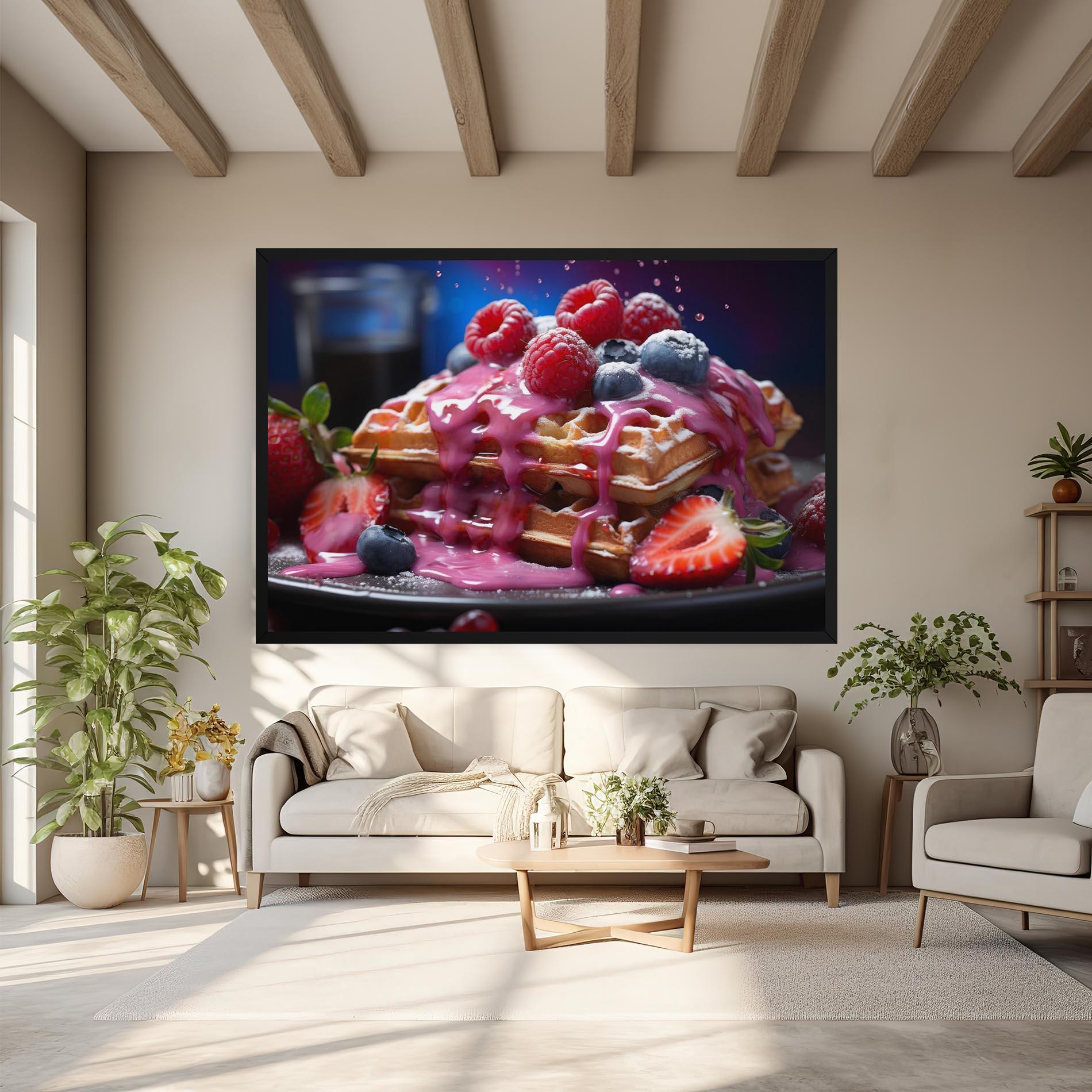 Tablou Canvas Berries Waffles mockup 6