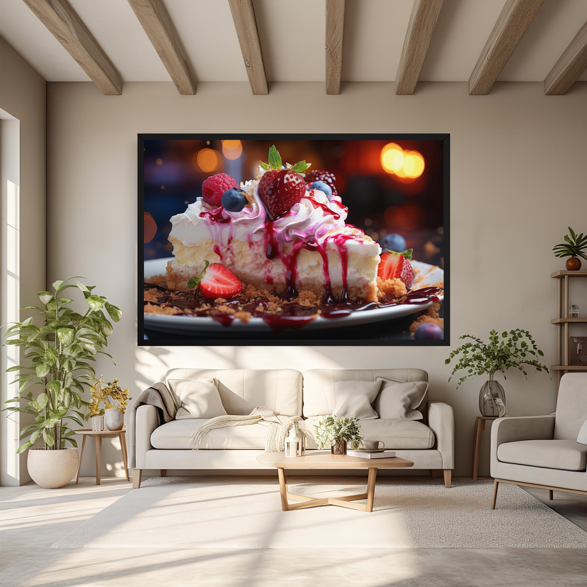 Tablou Canvas Cheesecake Berries mockup 6