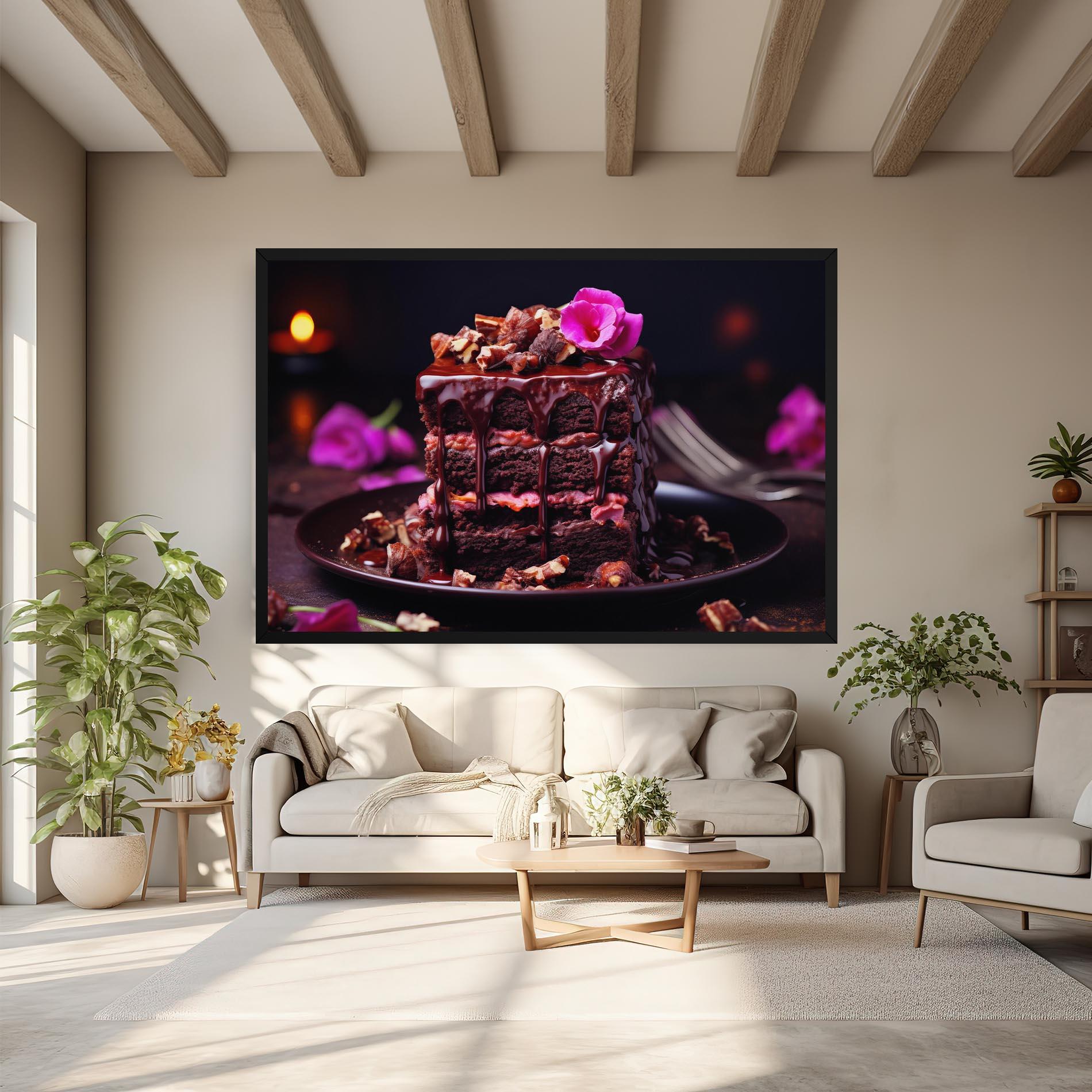 Tablou Canvas Pink Flower Cake mockup 6