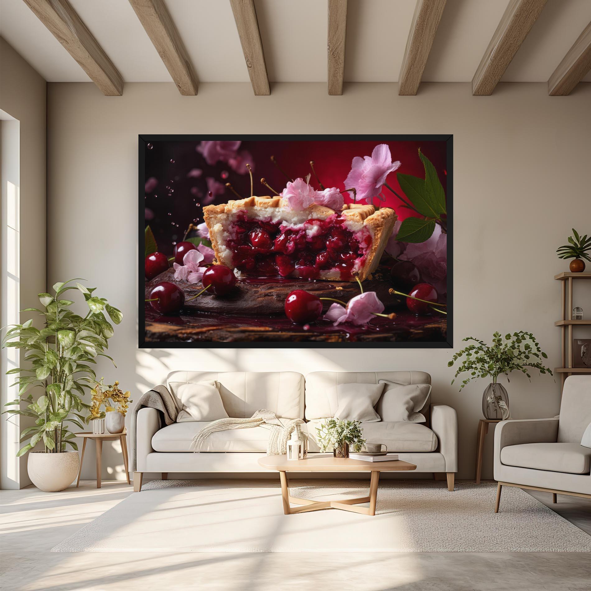 Tablou Canvas Wooden Table Cherries mockup 6