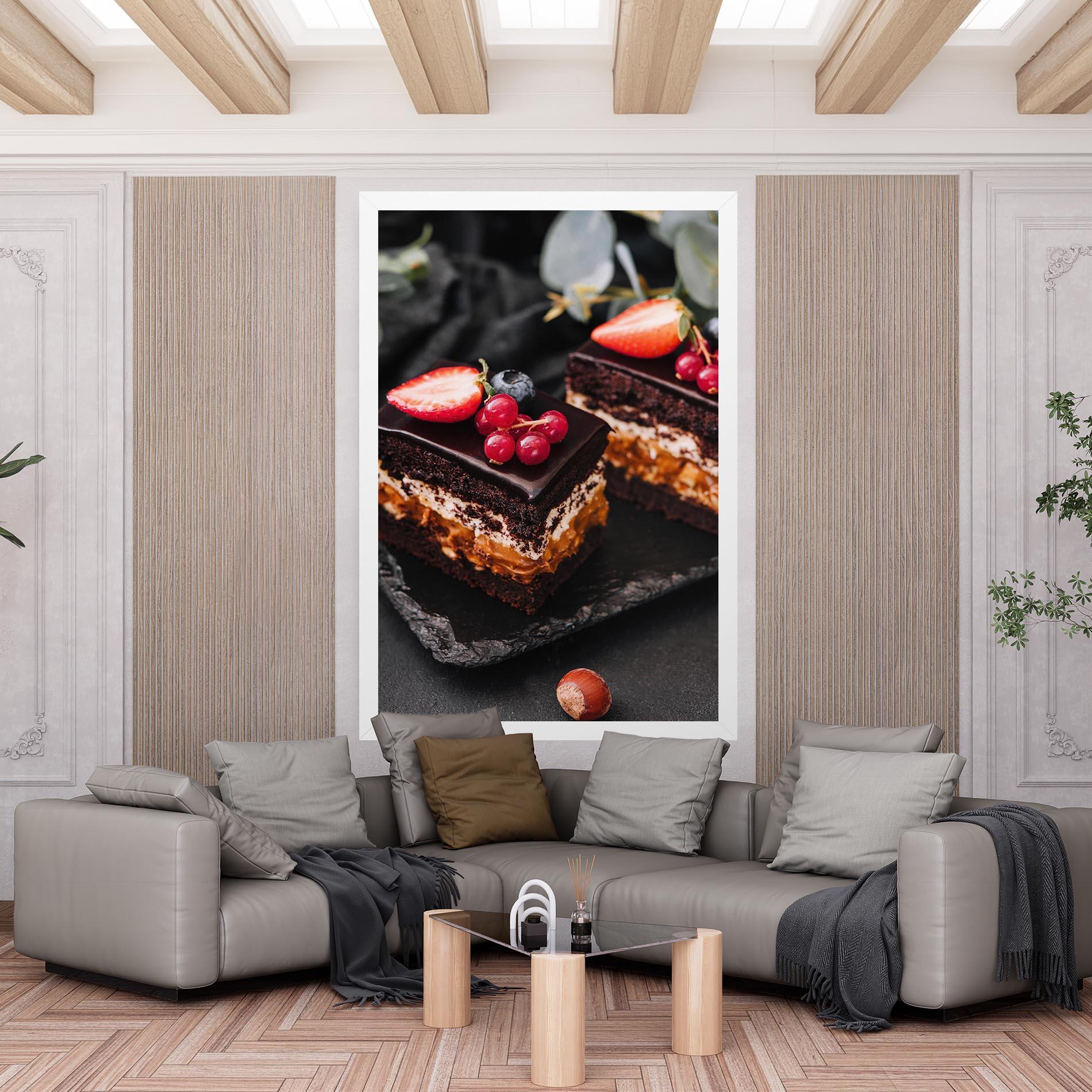 Tablou Canvas Chocolate Berries Cake mockup 6