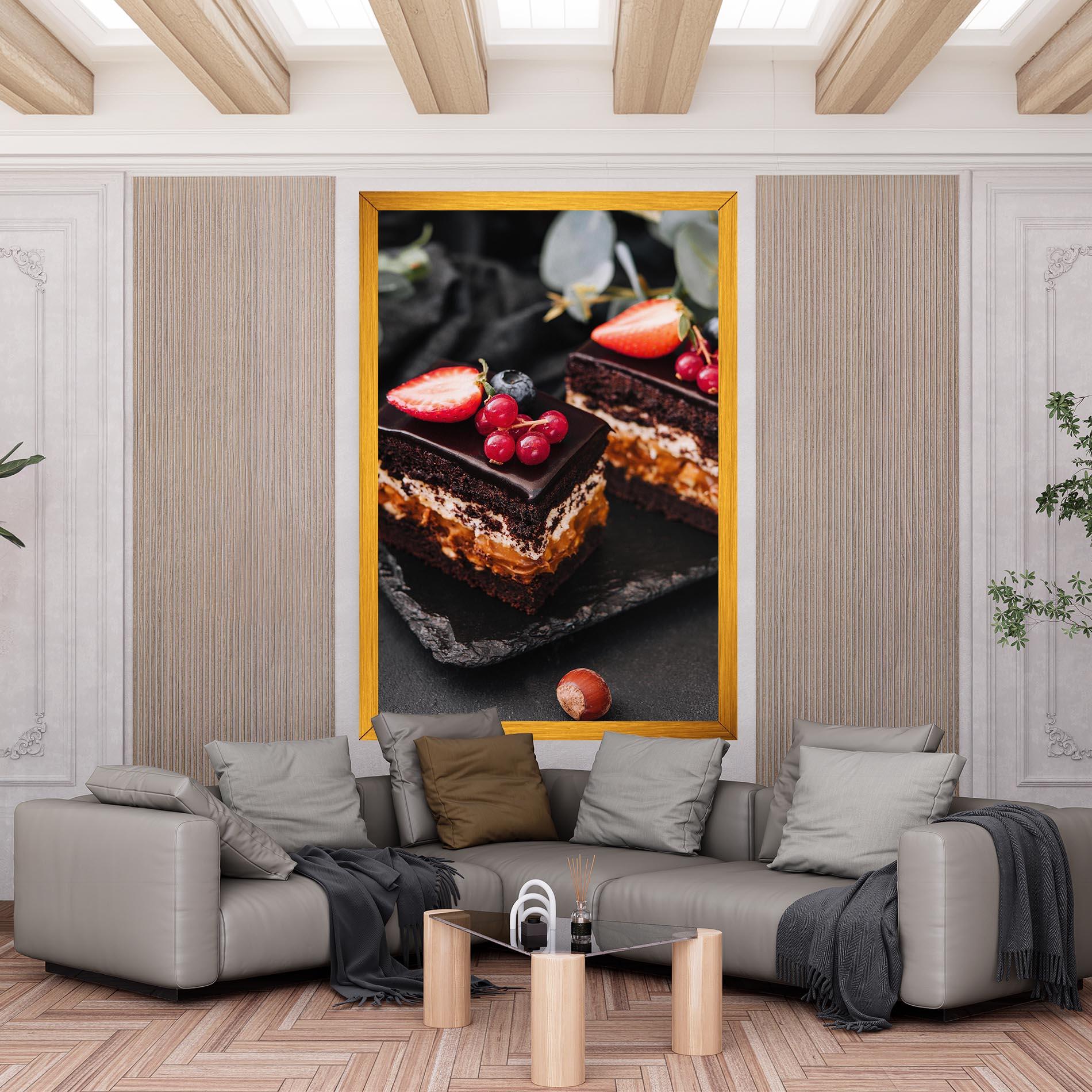 Tablou Canvas Chocolate Berries Cake mockup 6