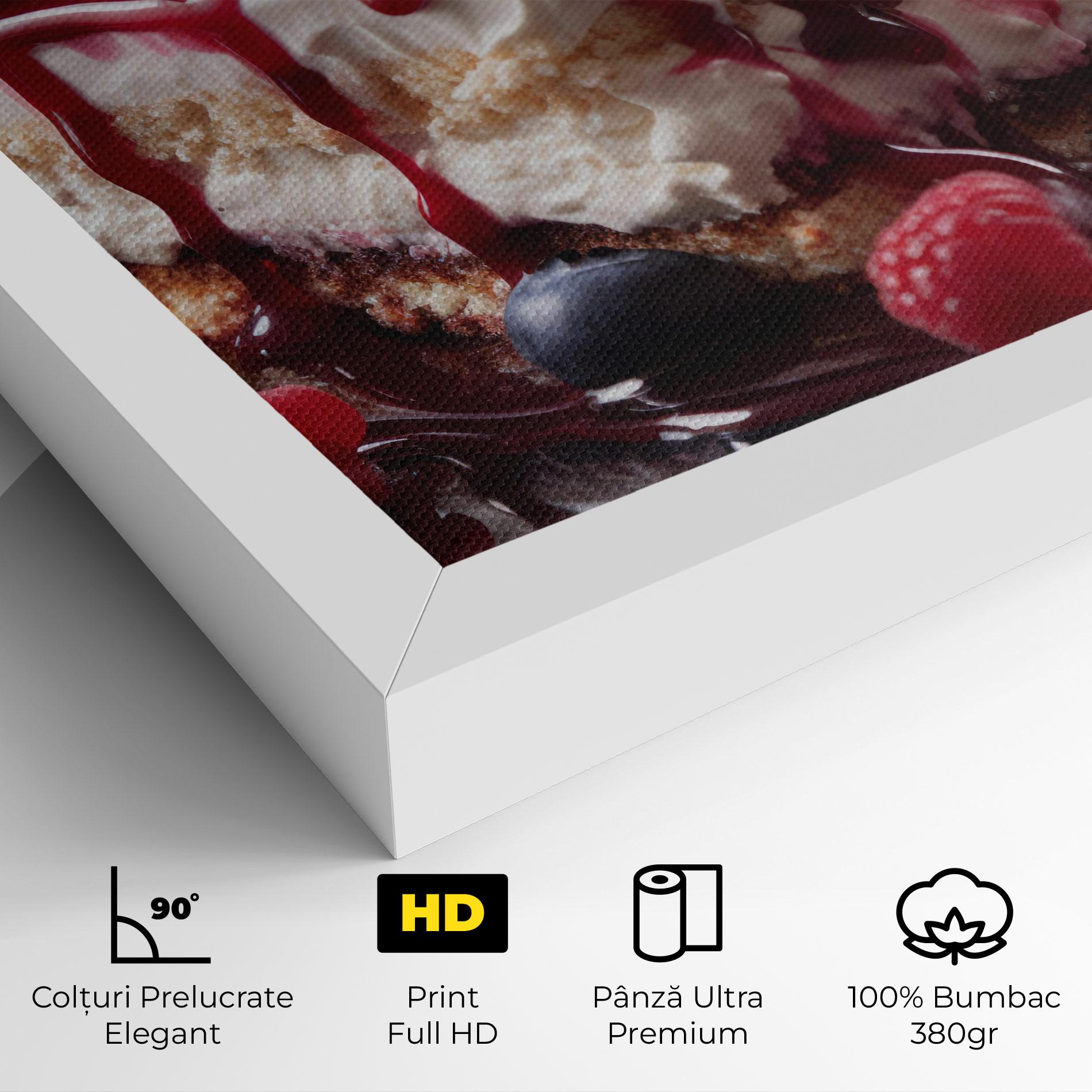 Tablou Canvas Berries Cream Dessert mockup 4
