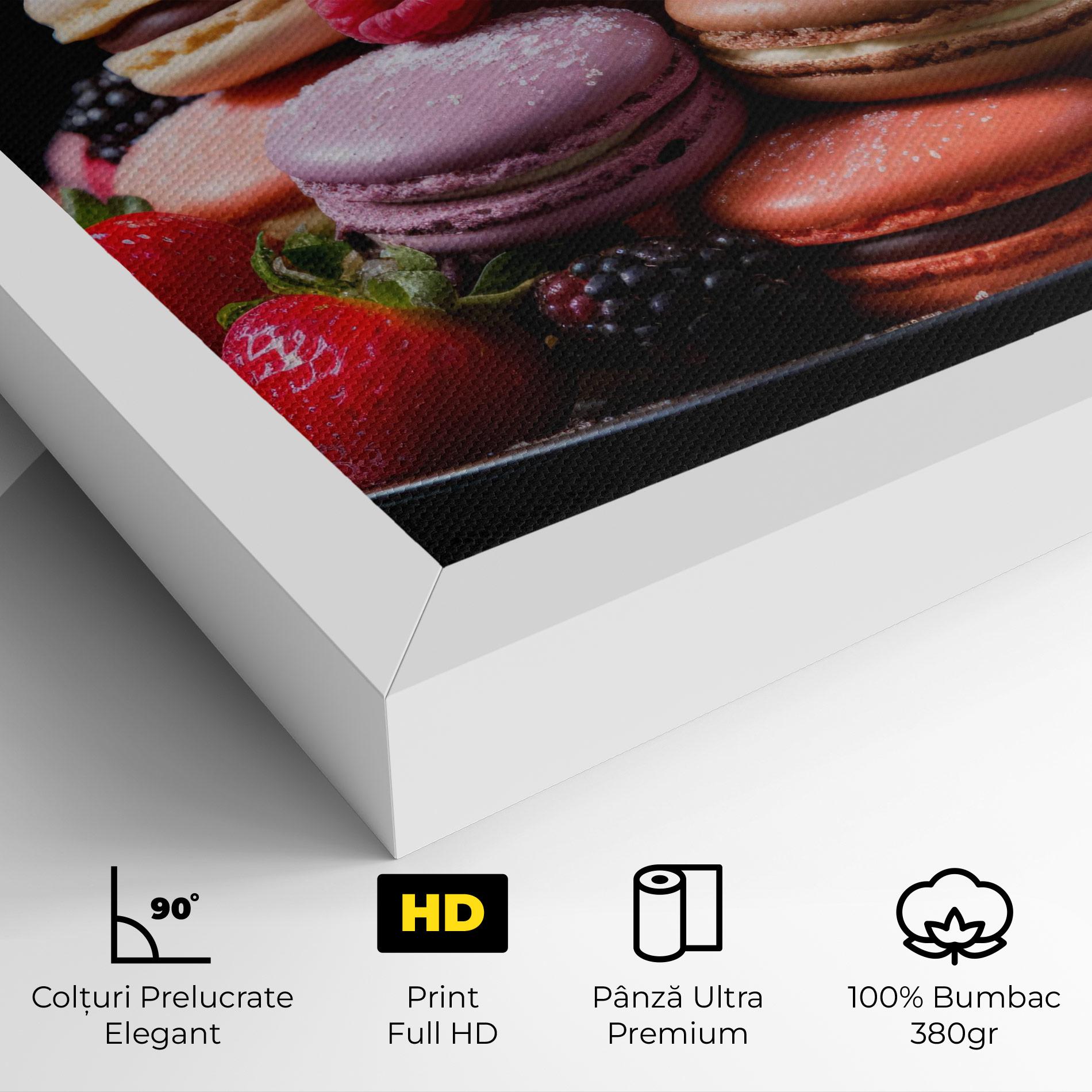 Tablou Canvas Berries Macarons mockup 4