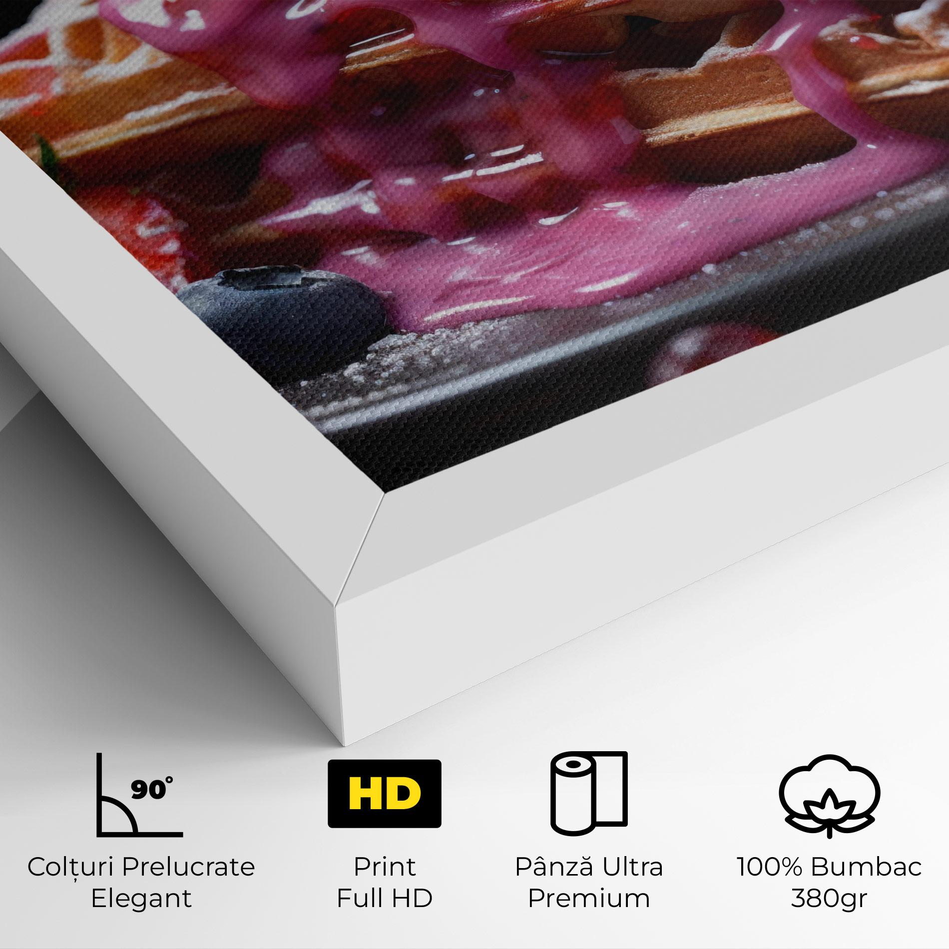 Tablou Canvas Berries Waffles mockup 4