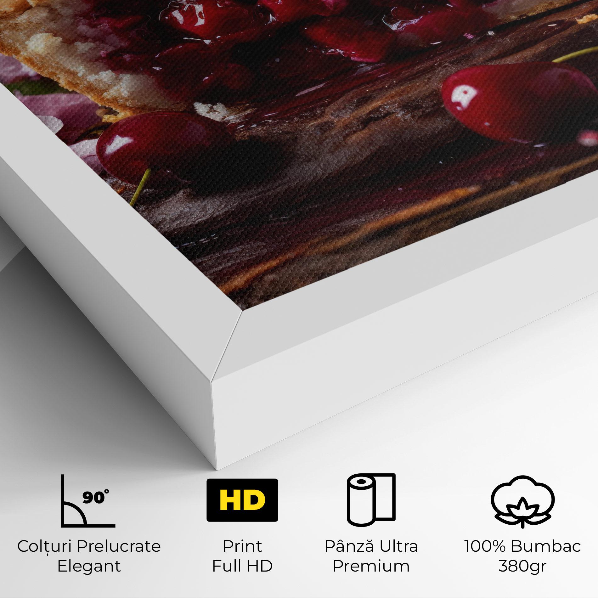 Tablou Canvas Wooden Table Cherries mockup 4