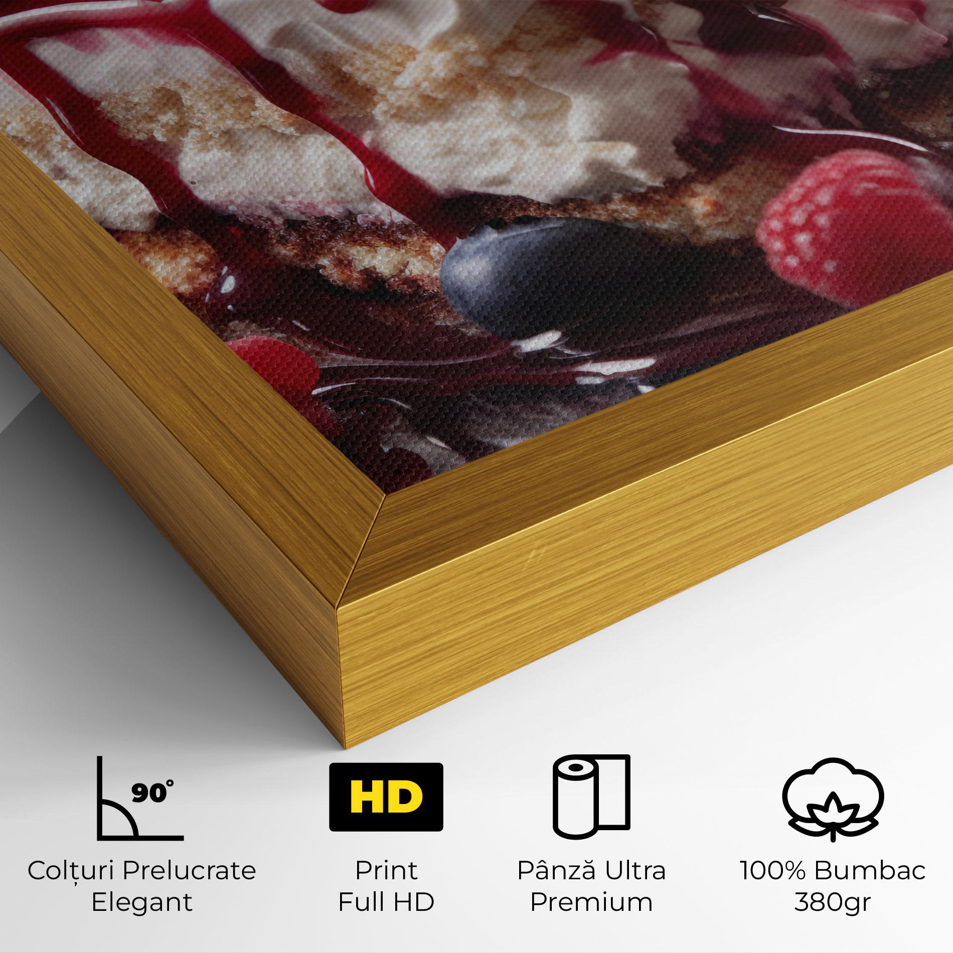 Tablou Canvas Berries Cream Dessert mockup 4