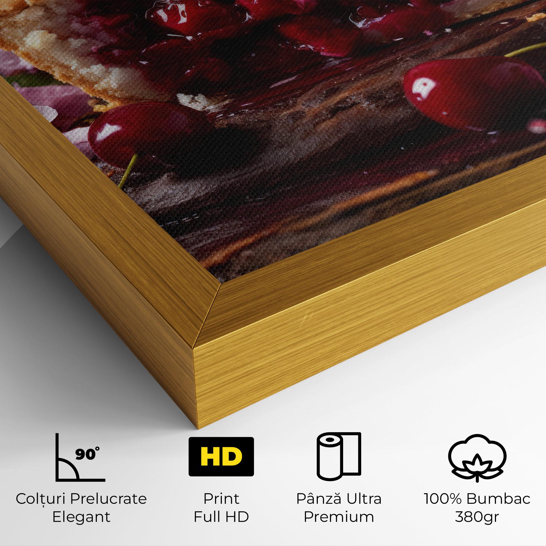 Tablou Canvas Wooden Table Cherries mockup 4