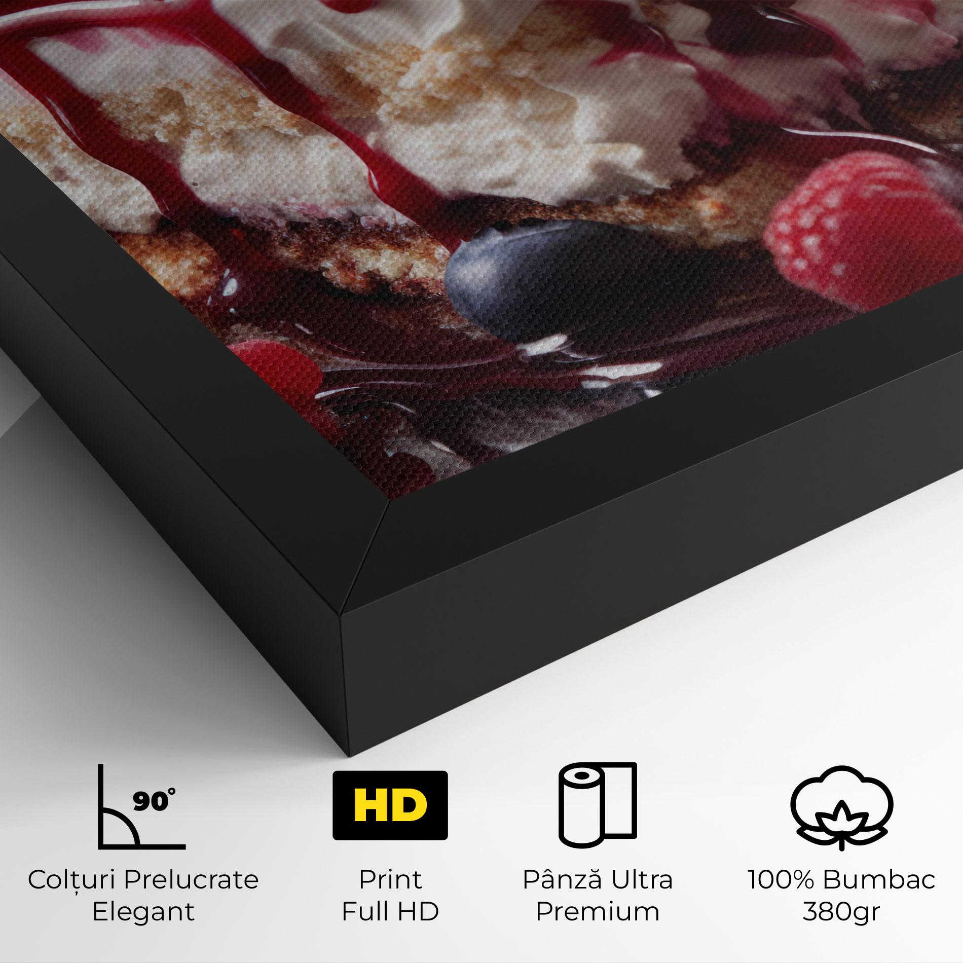 Tablou Canvas Berries Cream Dessert mockup 4