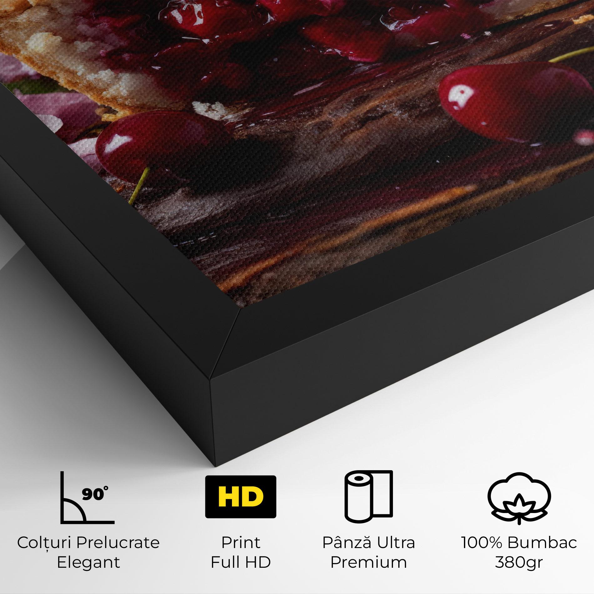 Tablou Canvas Wooden Table Cherries mockup 4