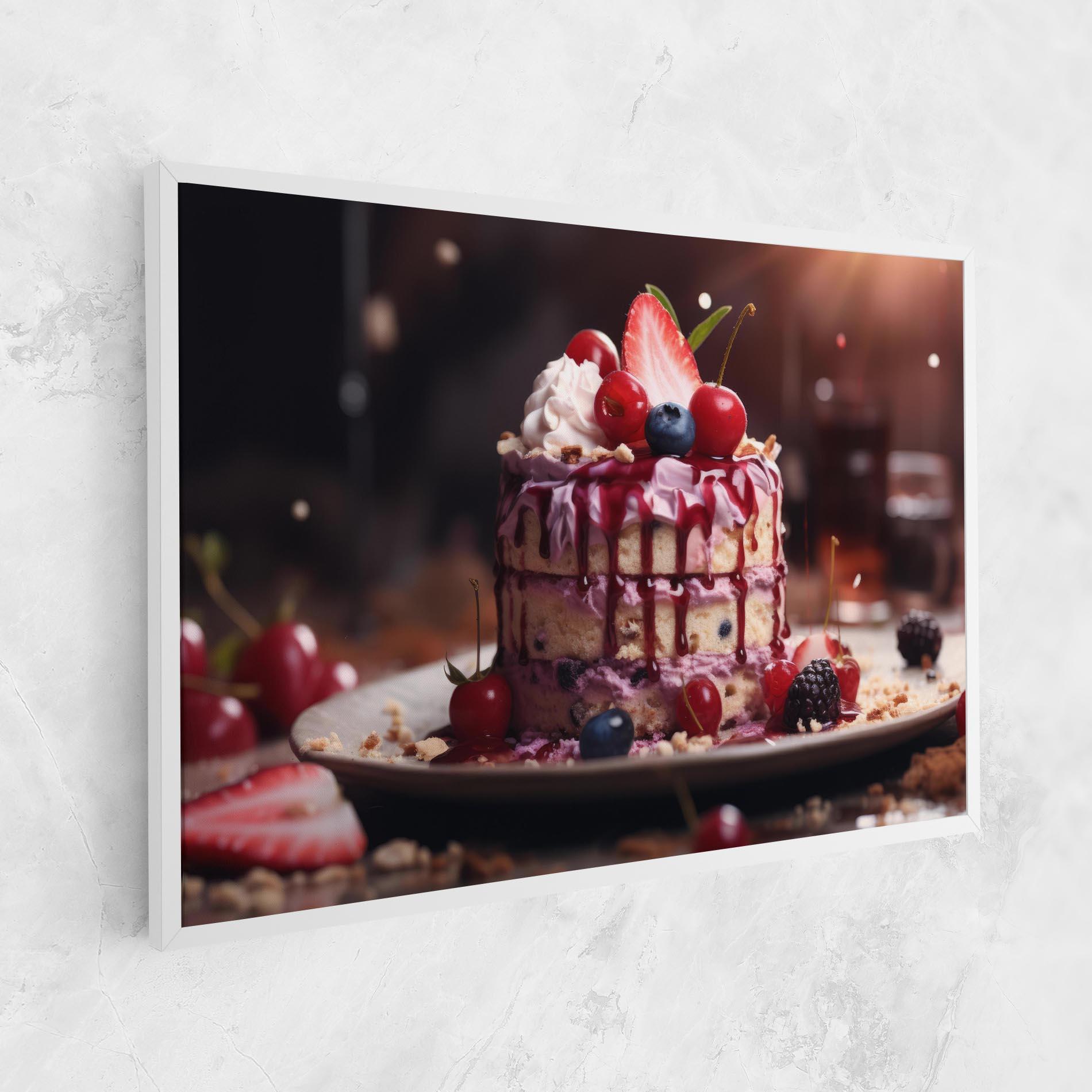 Tablou Canvas Berries Dessert mockup 1