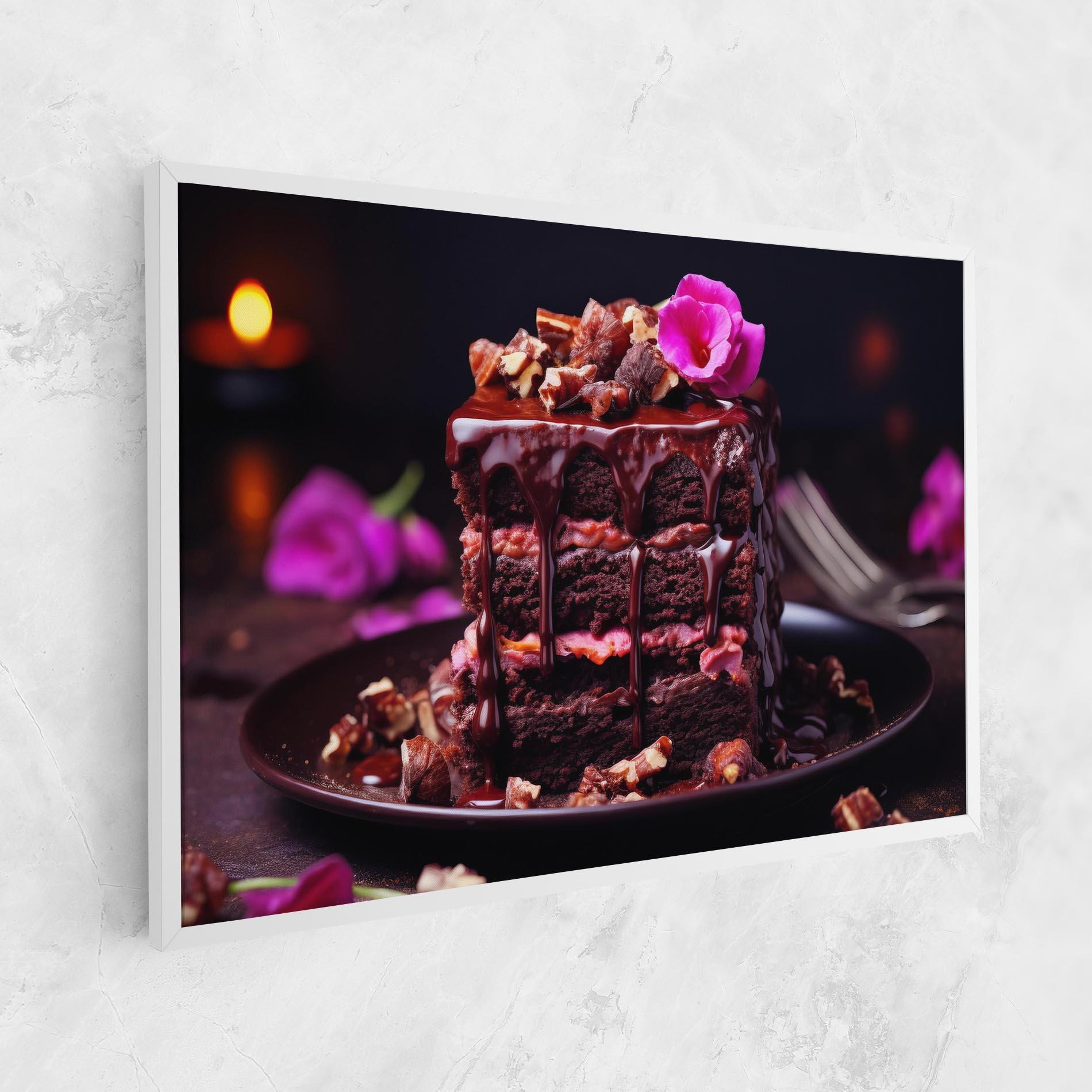 Tablou Canvas Pink Flower Cake mockup 1