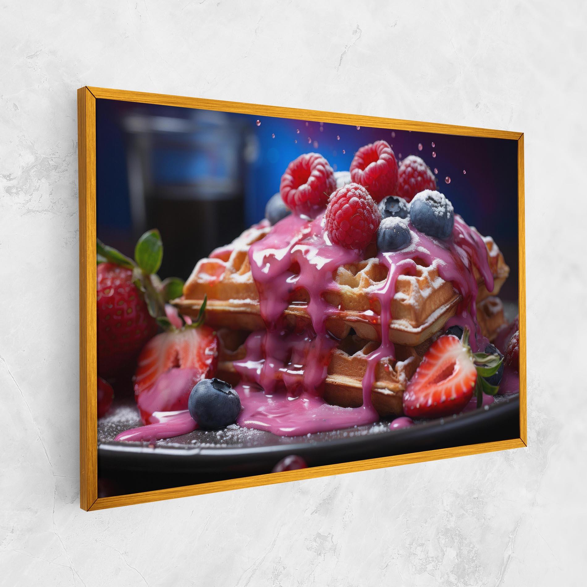 Tablou Canvas Berries Waffles mockup 1