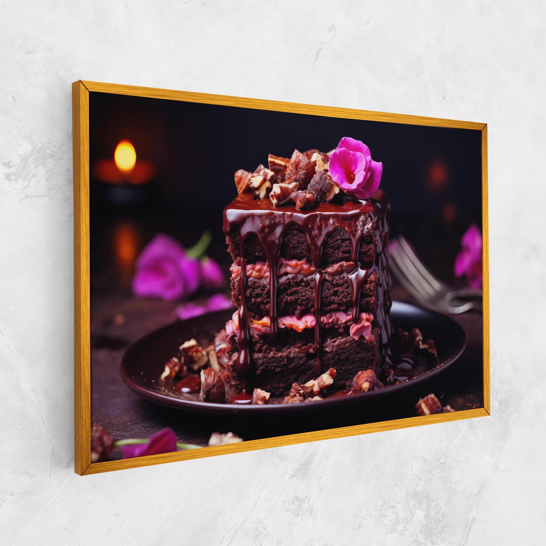 Tablou Canvas Pink Flower Cake mockup 1