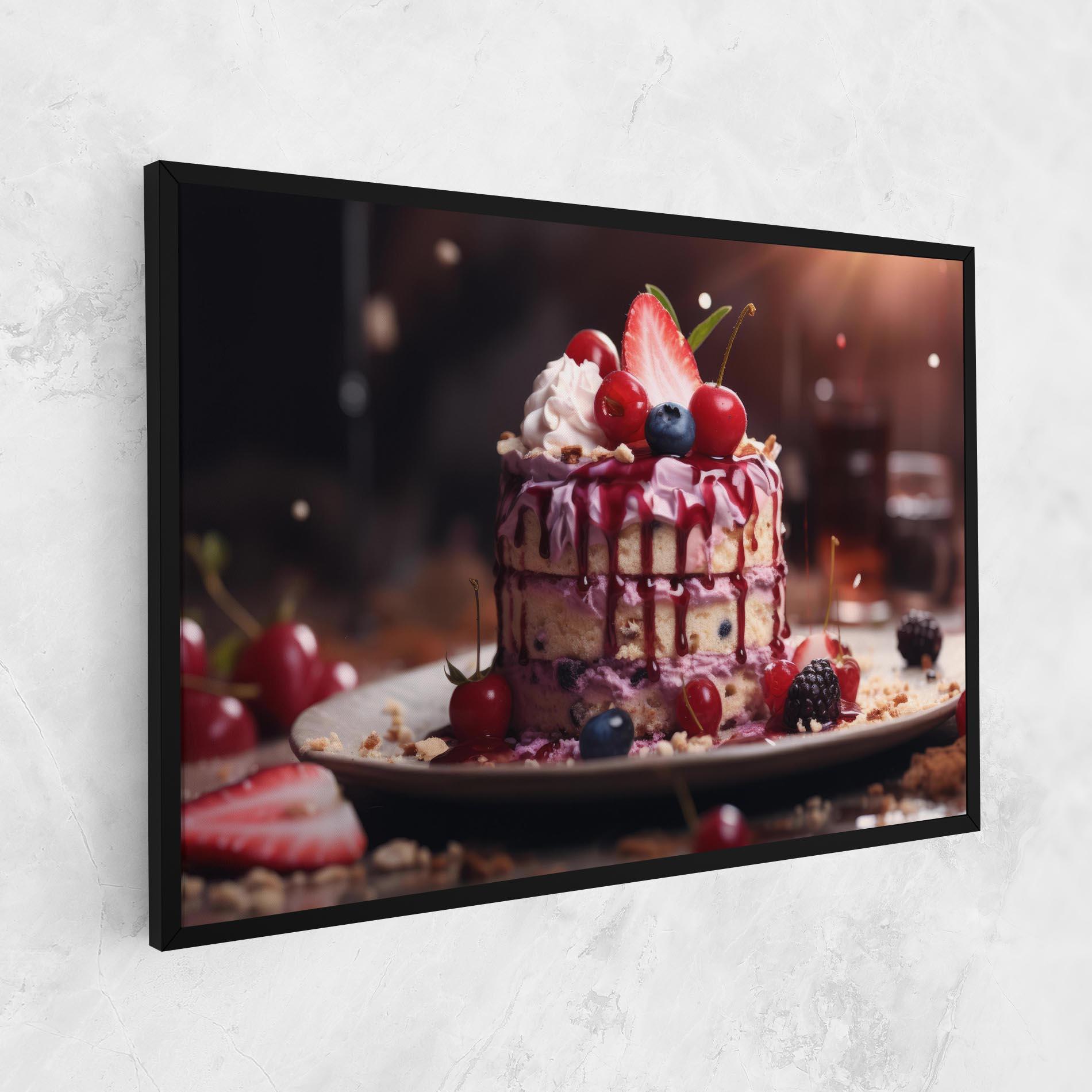 Tablou Canvas Berries Dessert mockup 1