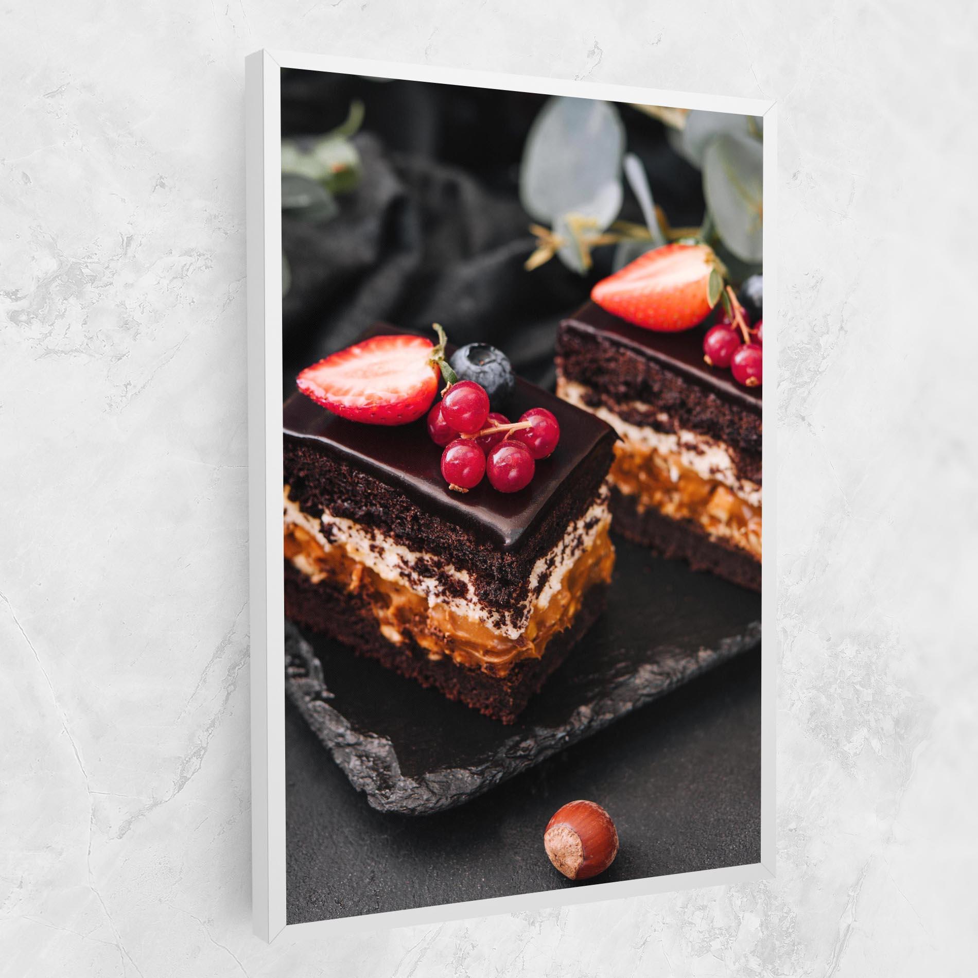 Tablou Canvas Chocolate Berries Cake mockup 1