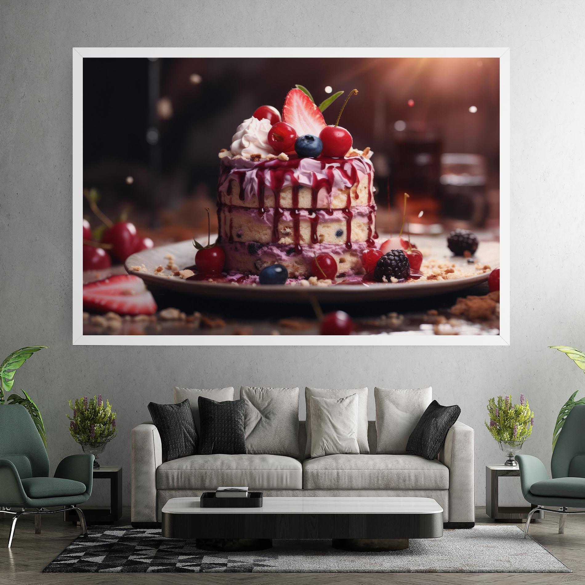 Tablou Canvas Berries Dessert mockup 7