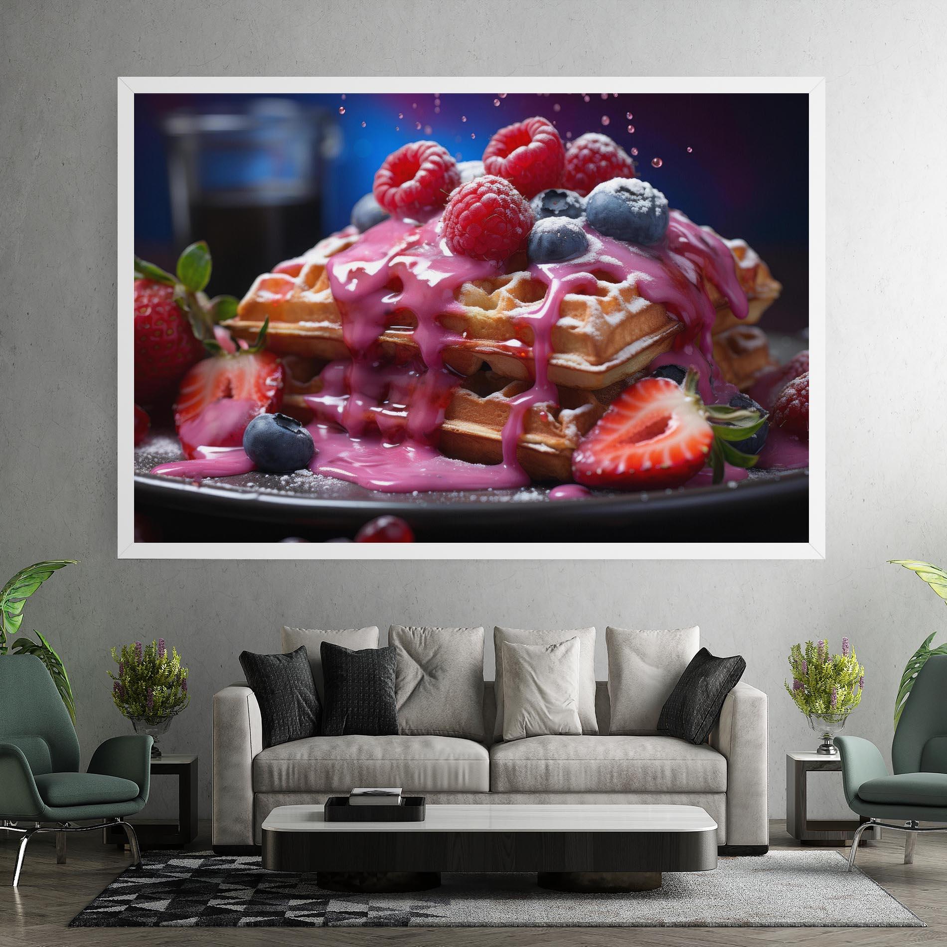 Tablou Canvas Berries Waffles mockup 7