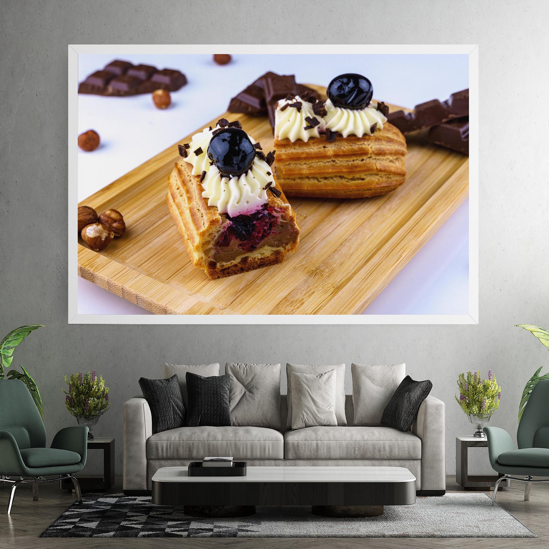 Tablou Canvas Blueberry Eclair mockup 7