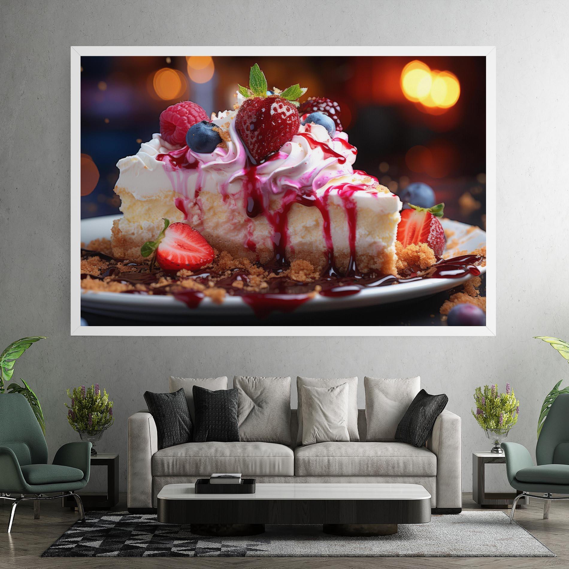 Tablou Canvas Cheesecake Berries mockup 7