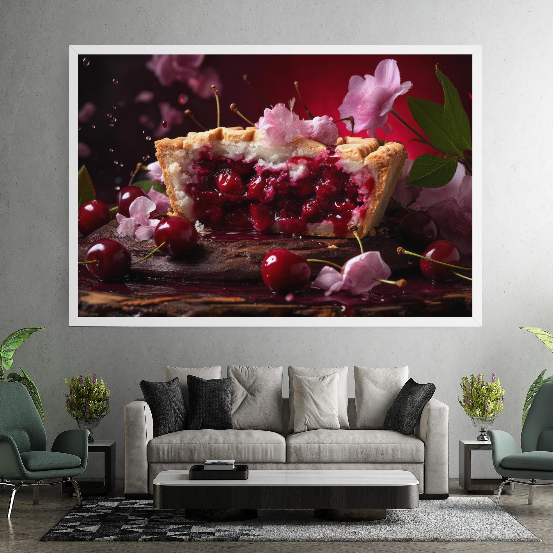 Tablou Canvas Wooden Table Cherries mockup 7