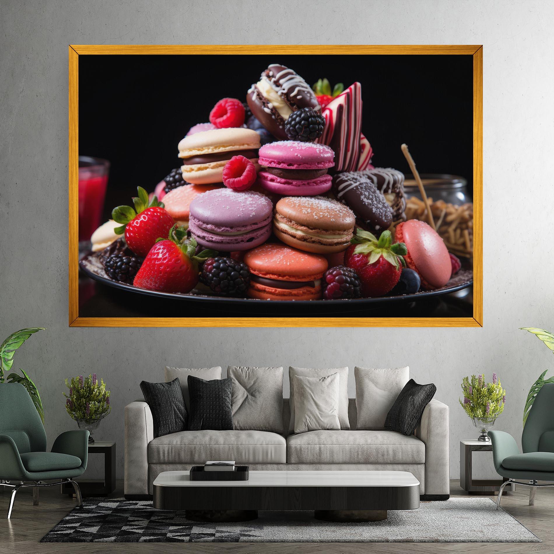 Tablou Canvas Berries Macarons mockup 7
