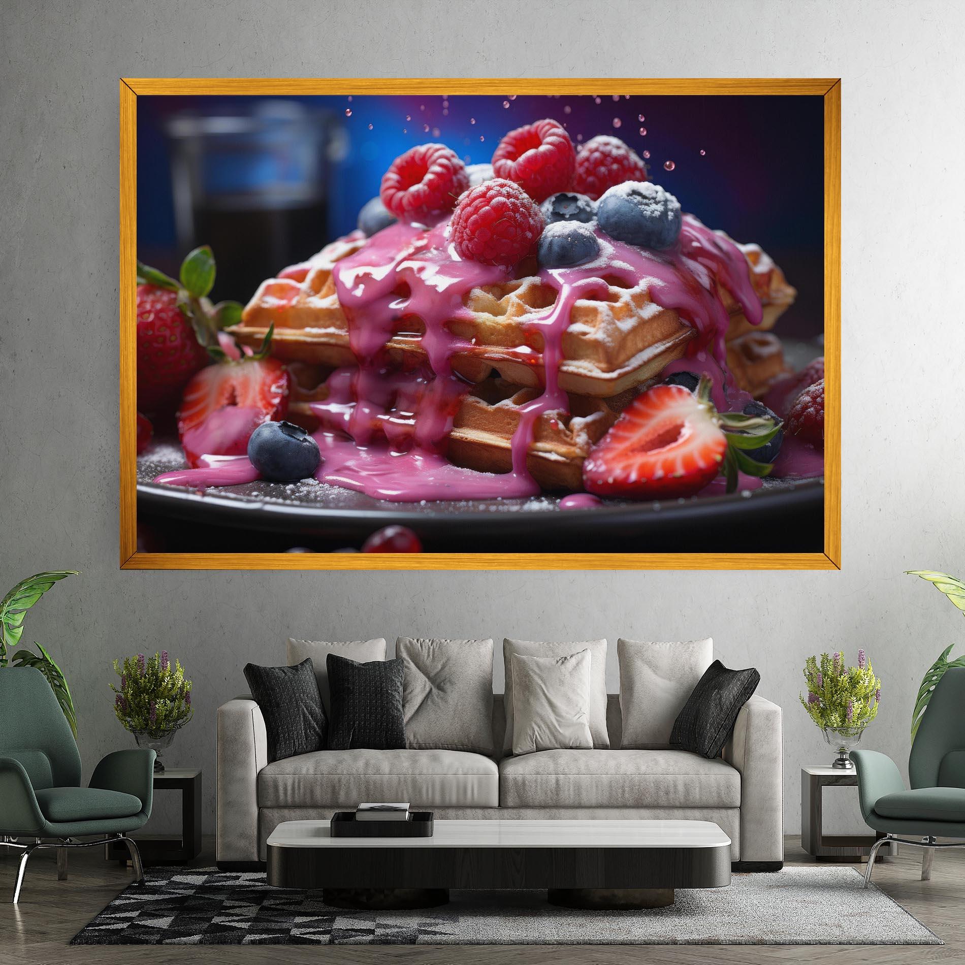 Tablou Canvas Berries Waffles mockup 7