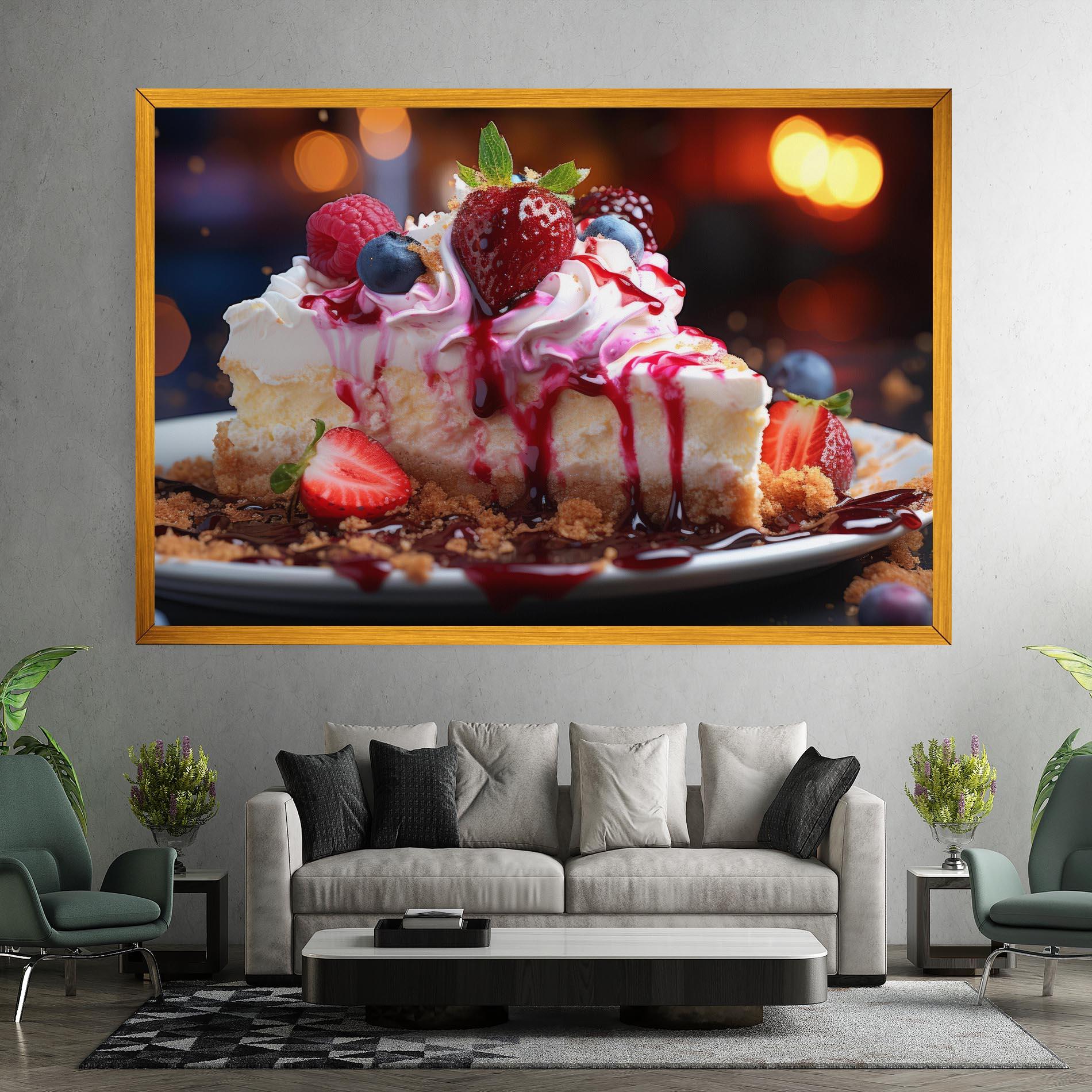 Tablou Canvas Cheesecake Berries mockup 7