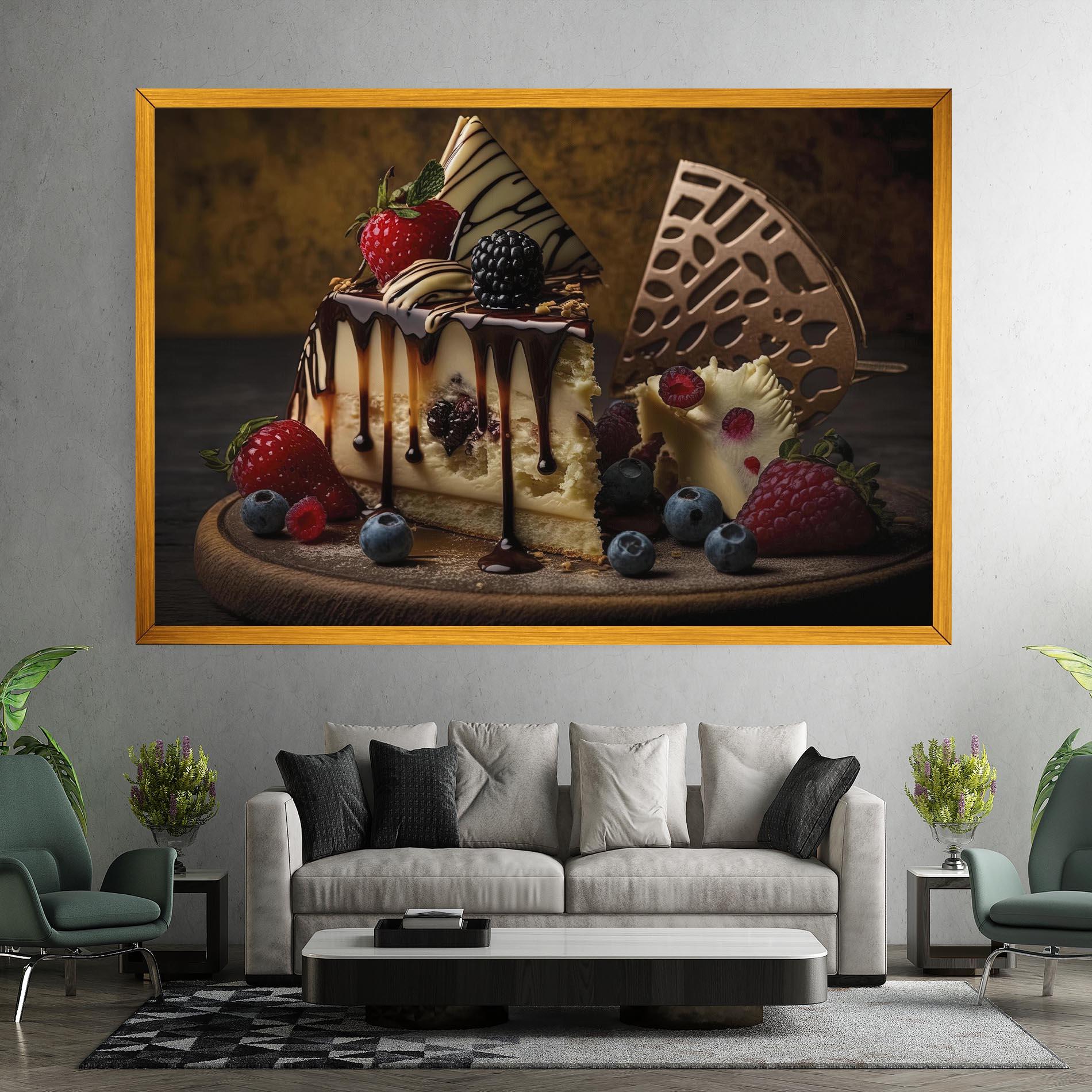 Tablou Canvas Cheesecake Chocolate mockup 7