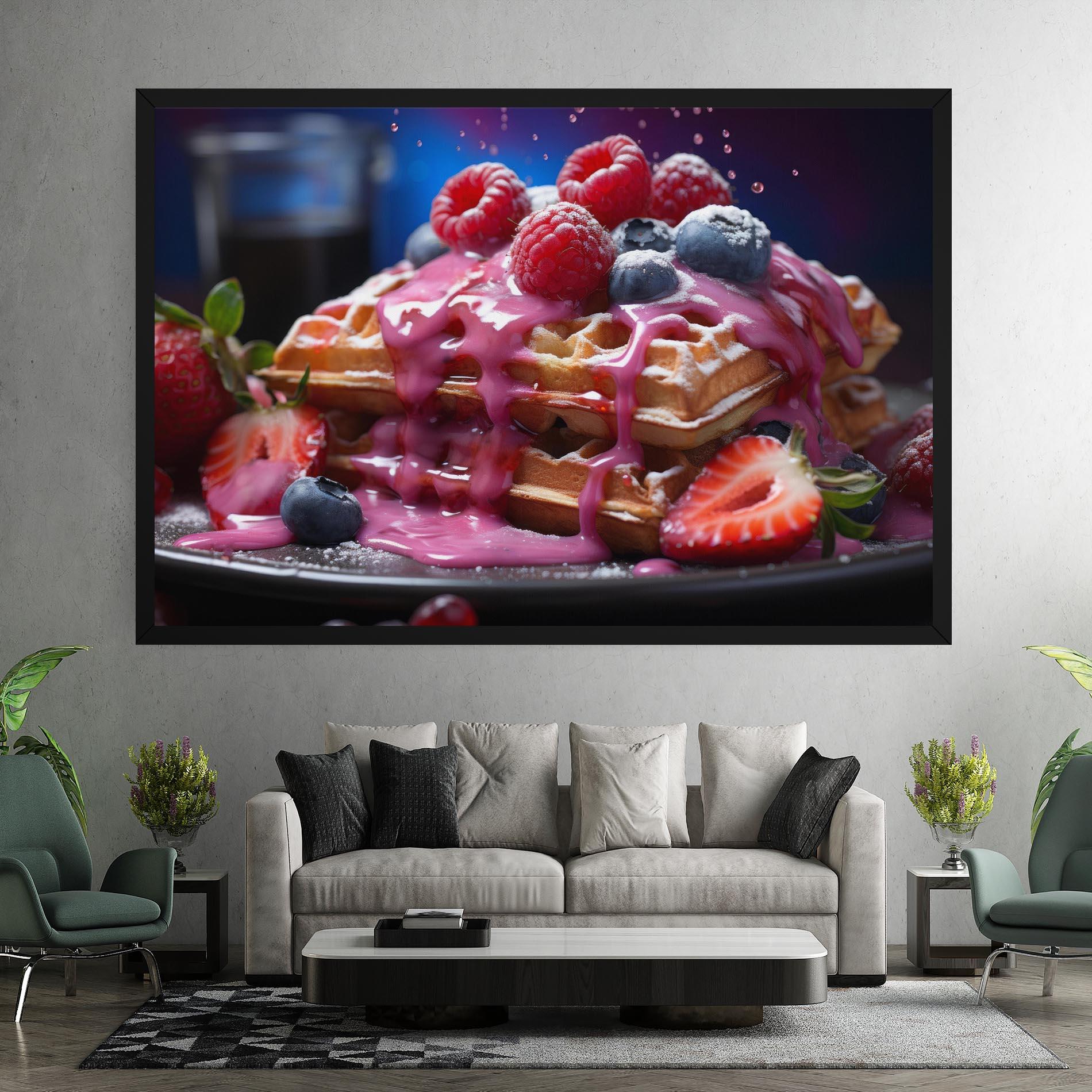 Tablou Canvas Berries Waffles mockup 7