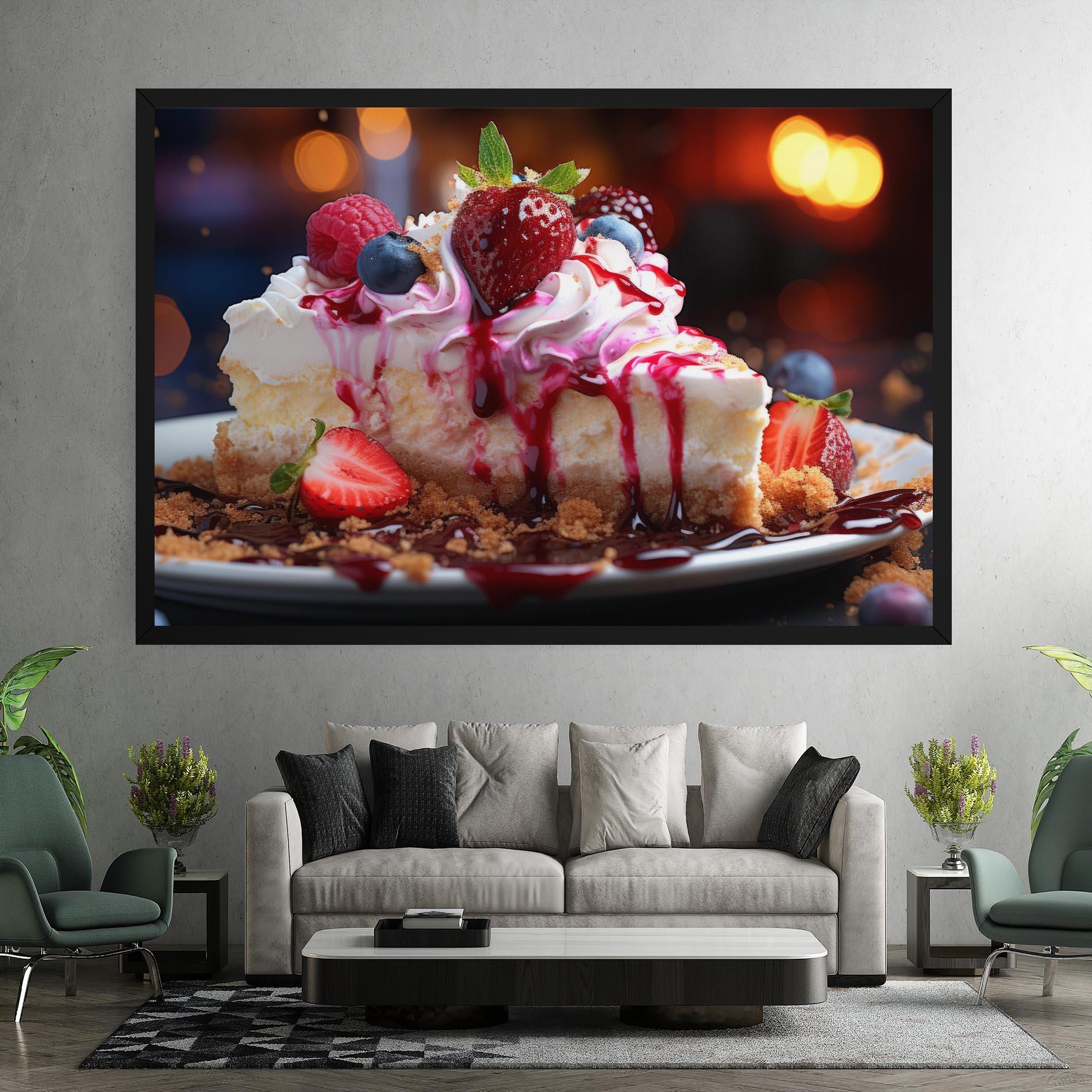 Tablou Canvas Cheesecake Berries mockup 7