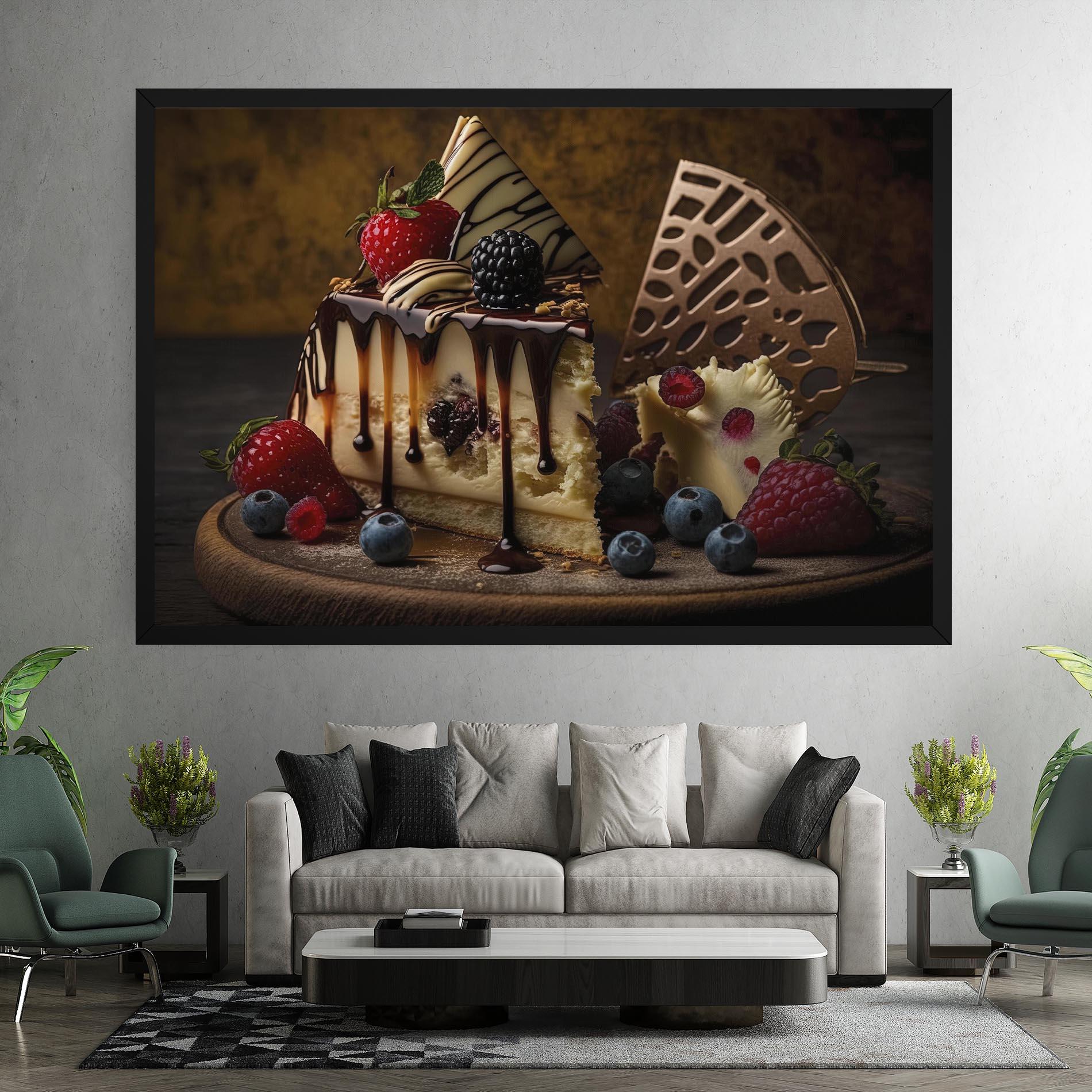 Tablou Canvas Cheesecake Chocolate mockup 7