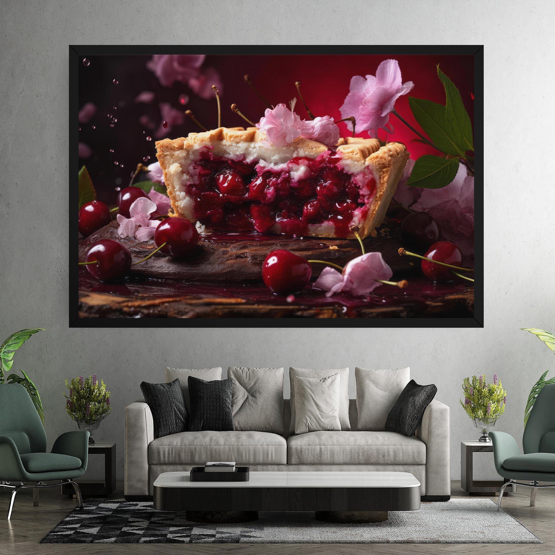Tablou Canvas Wooden Table Cherries mockup 7