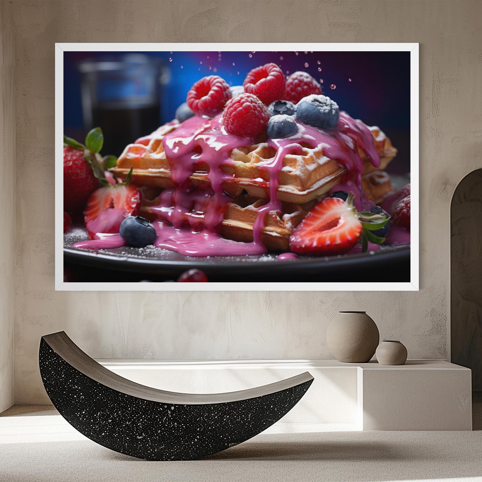 Tablou Canvas Berries Waffles mockup 8