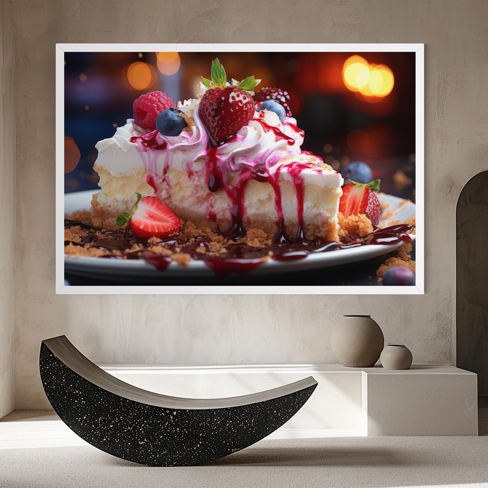 Tablou Canvas Cheesecake Berries mockup 8