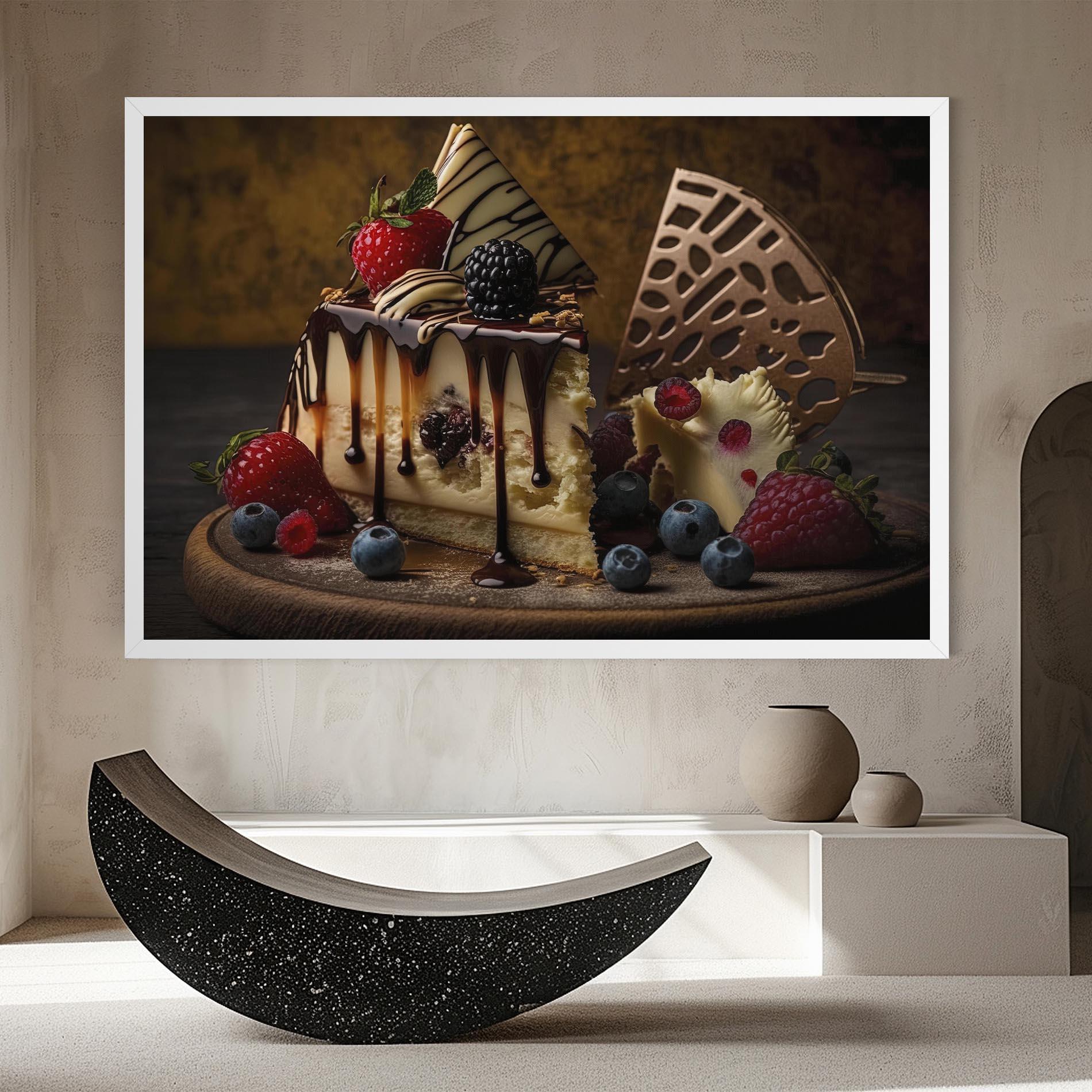 Tablou Canvas Cheesecake Chocolate mockup 8