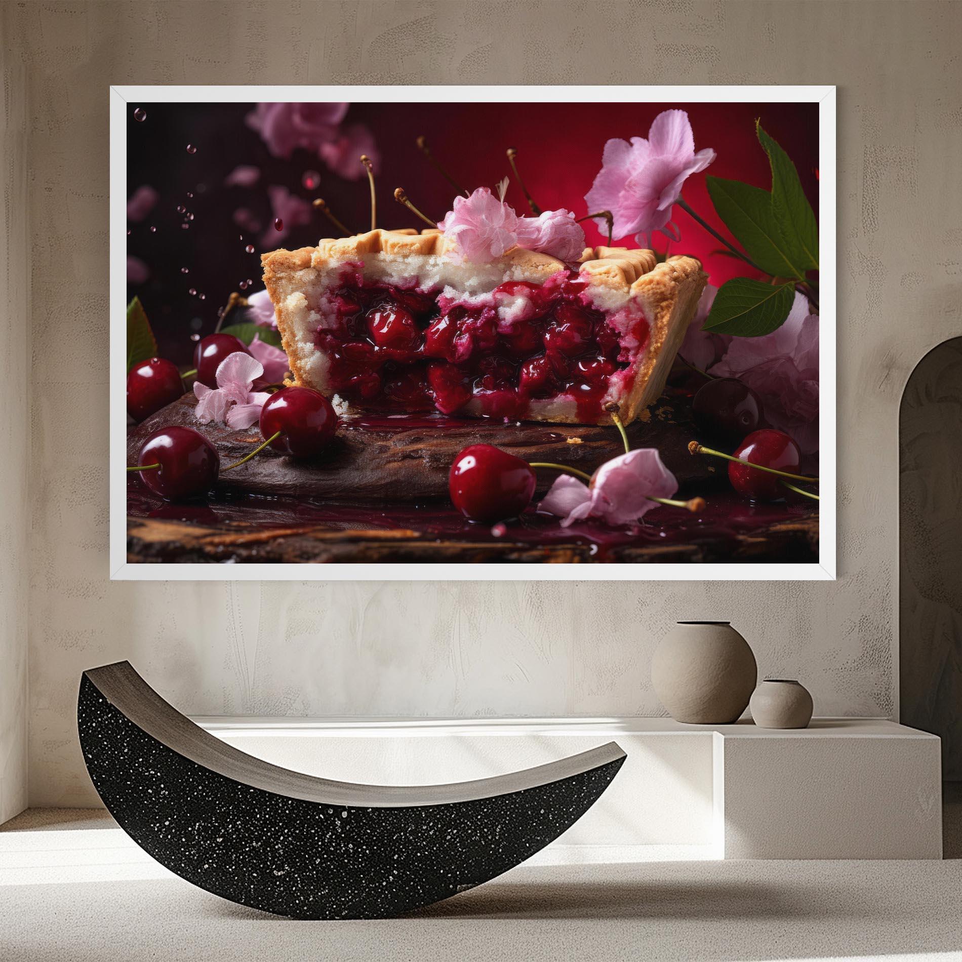 Tablou Canvas Wooden Table Cherries mockup 8