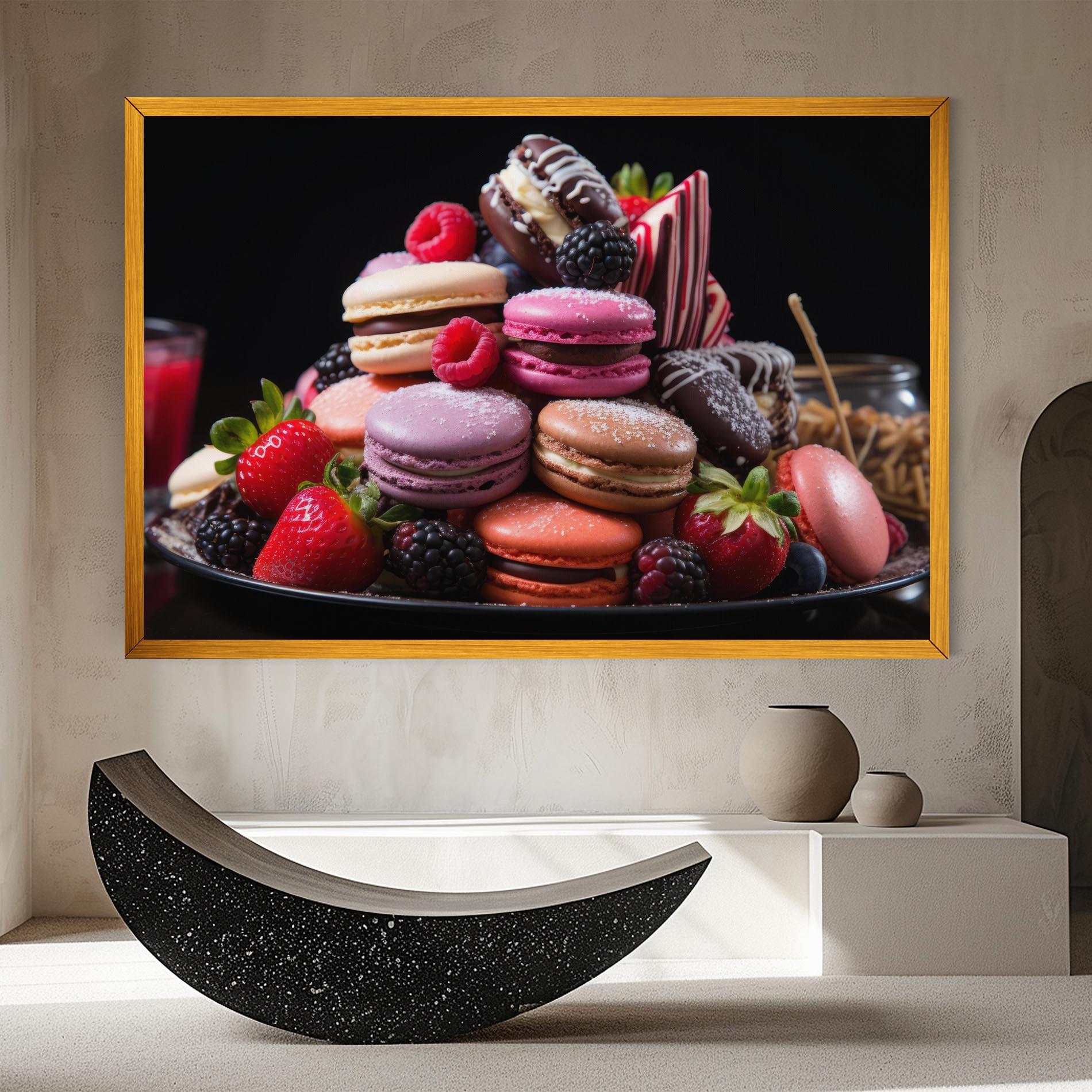 Tablou Canvas Berries Macarons mockup 8