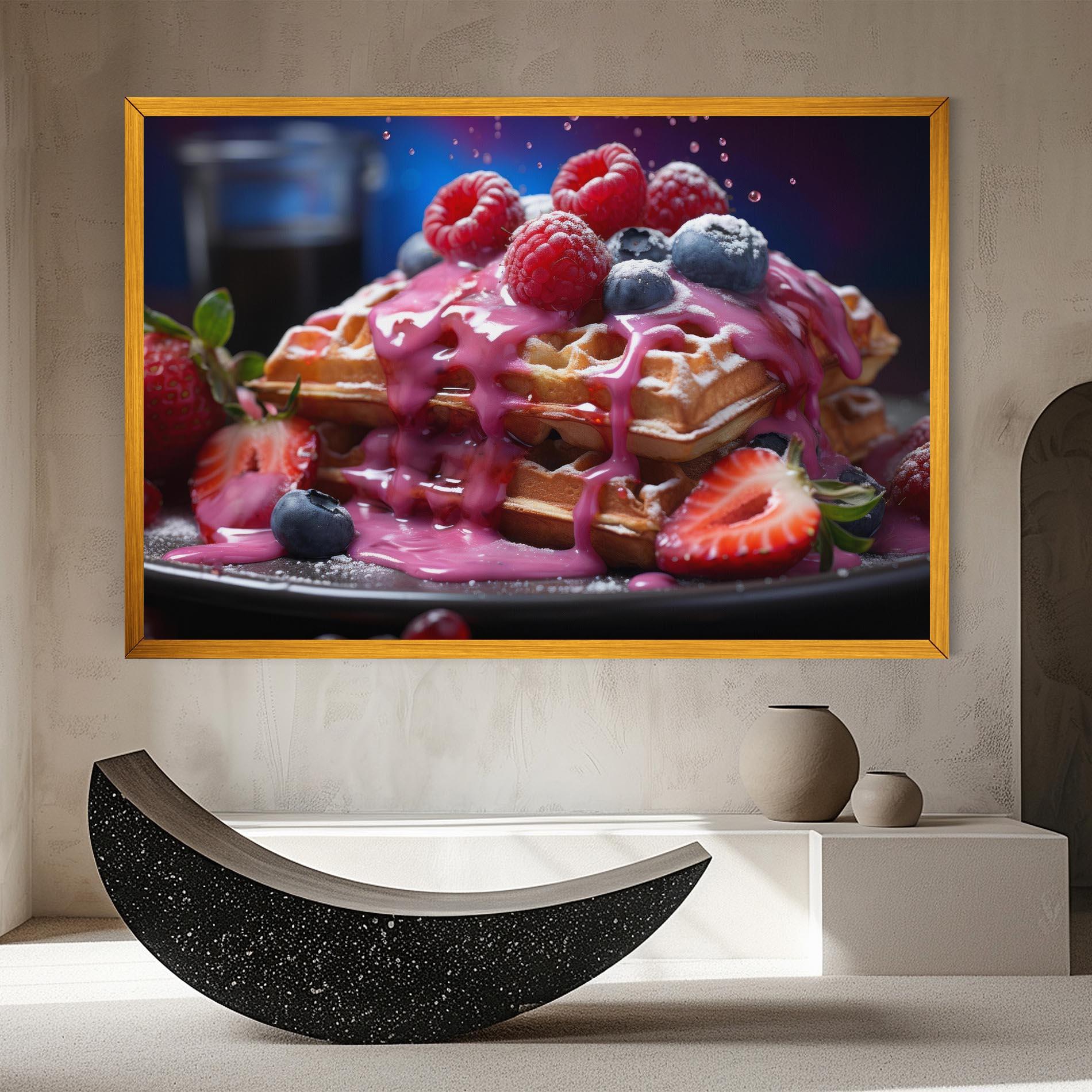 Tablou Canvas Berries Waffles mockup 8