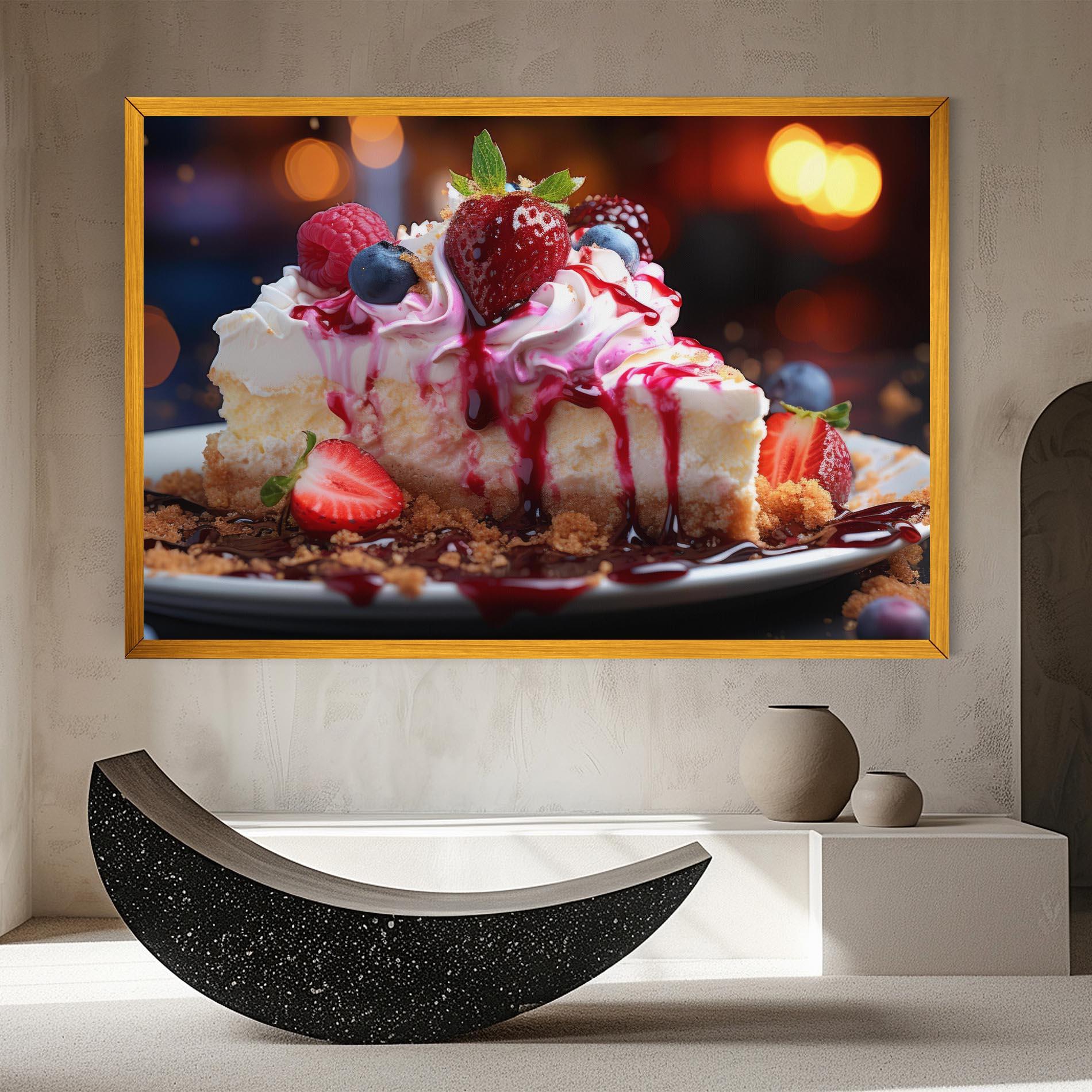 Tablou Canvas Cheesecake Berries mockup 8