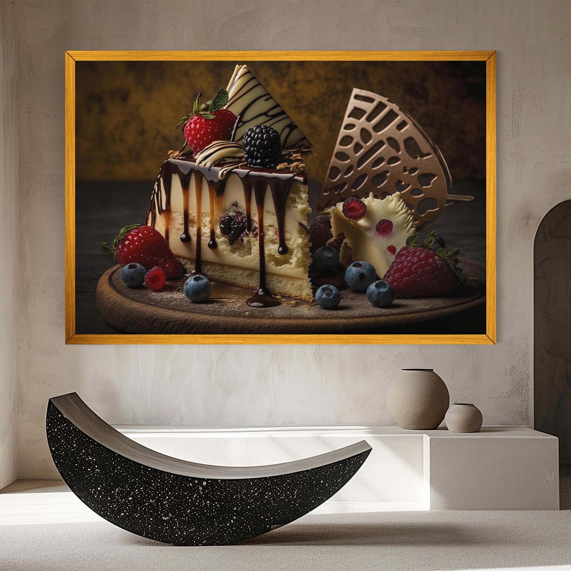 Tablou Canvas Cheesecake Chocolate mockup 8