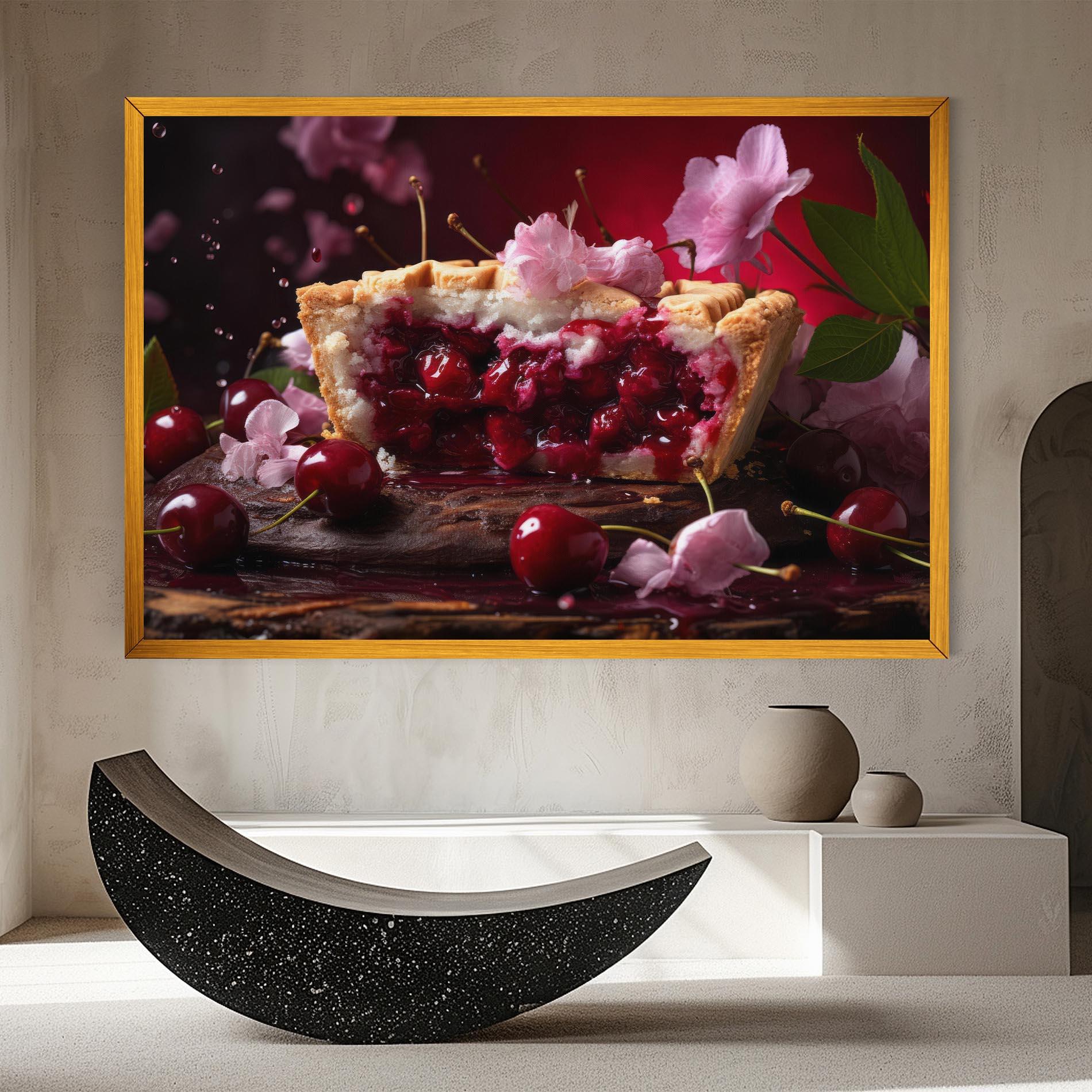 Tablou Canvas Wooden Table Cherries mockup 8