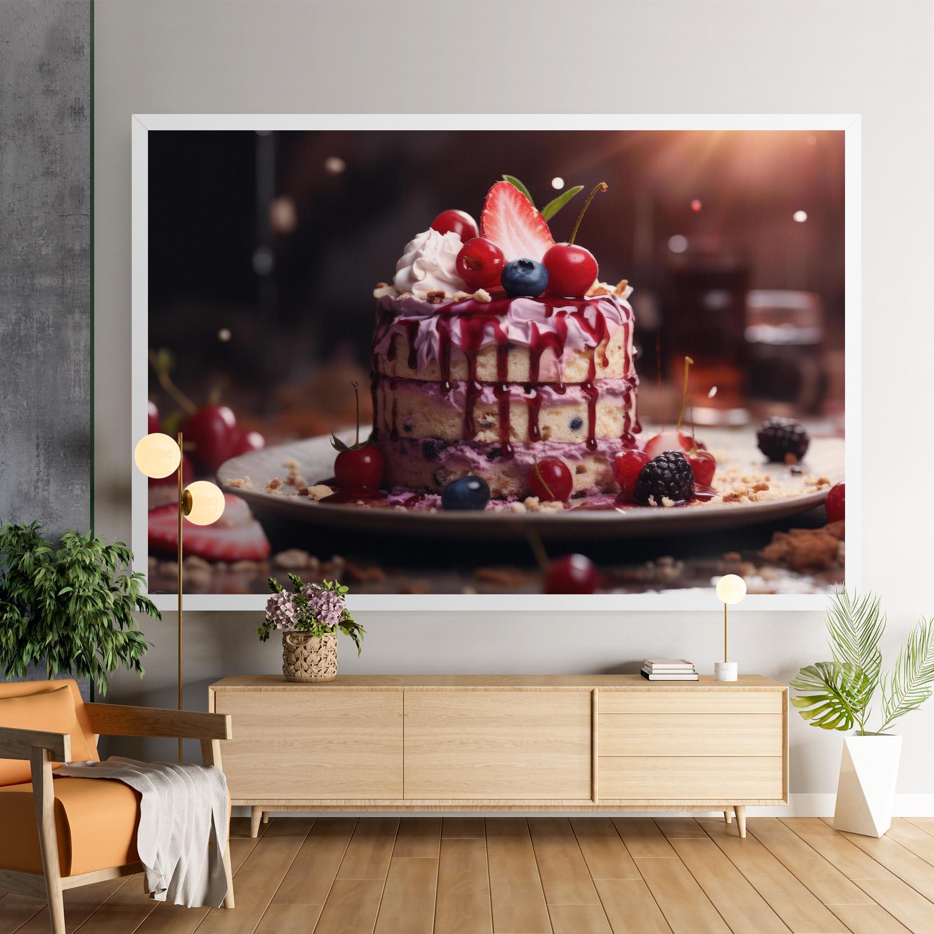 Tablou Canvas Berries Dessert mockup 9