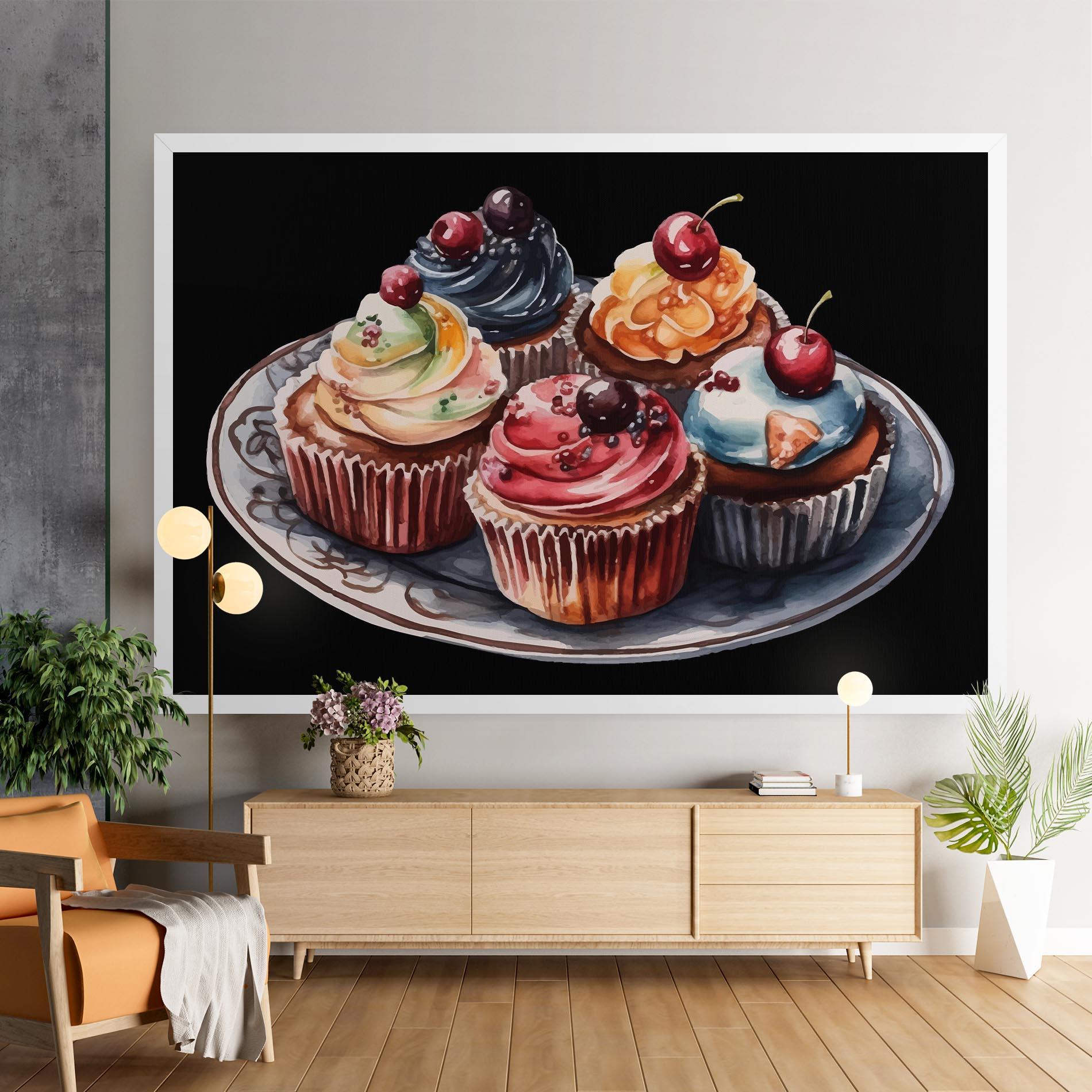 Tablou Canvas Colorful Muffins mockup 9