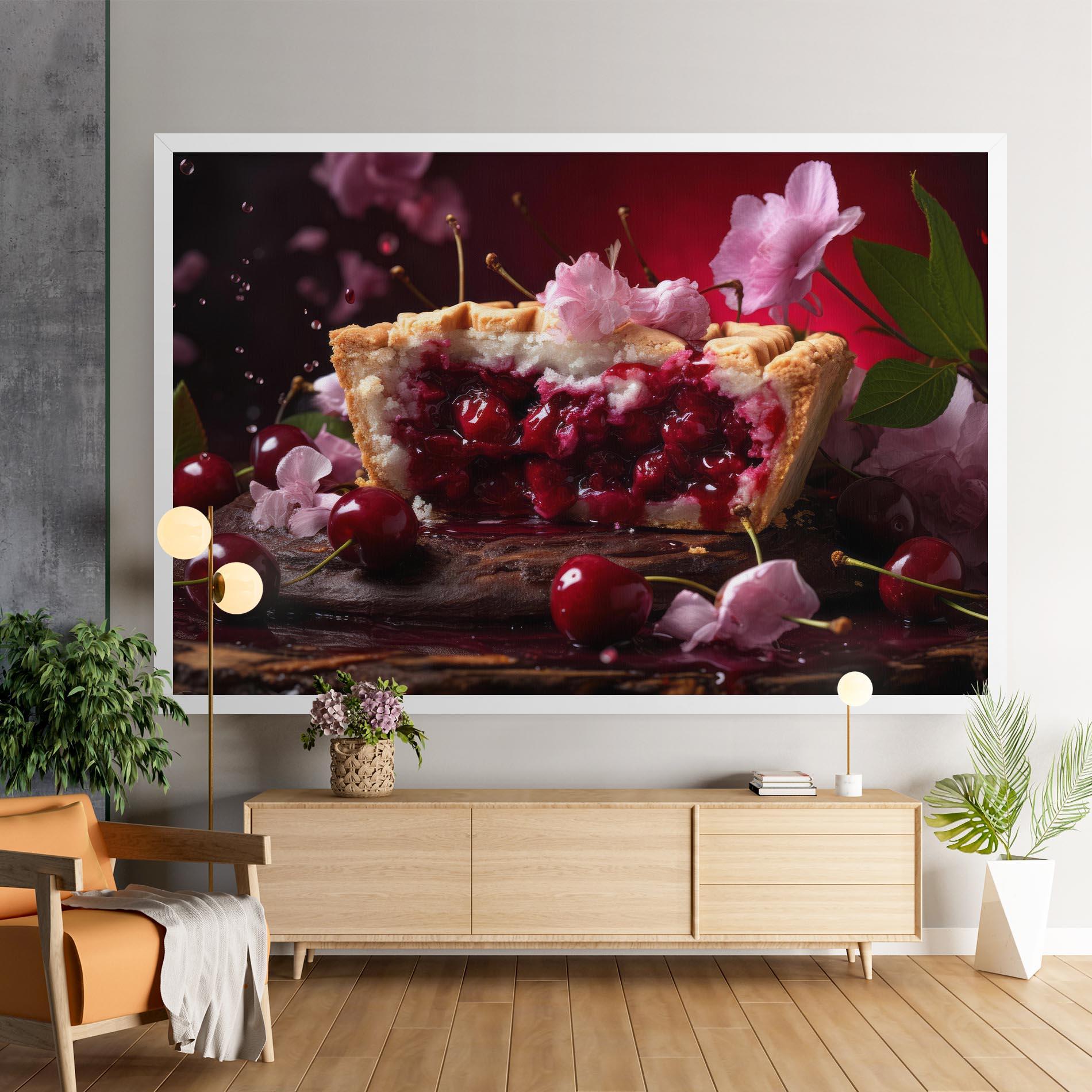 Tablou Canvas Wooden Table Cherries mockup 9