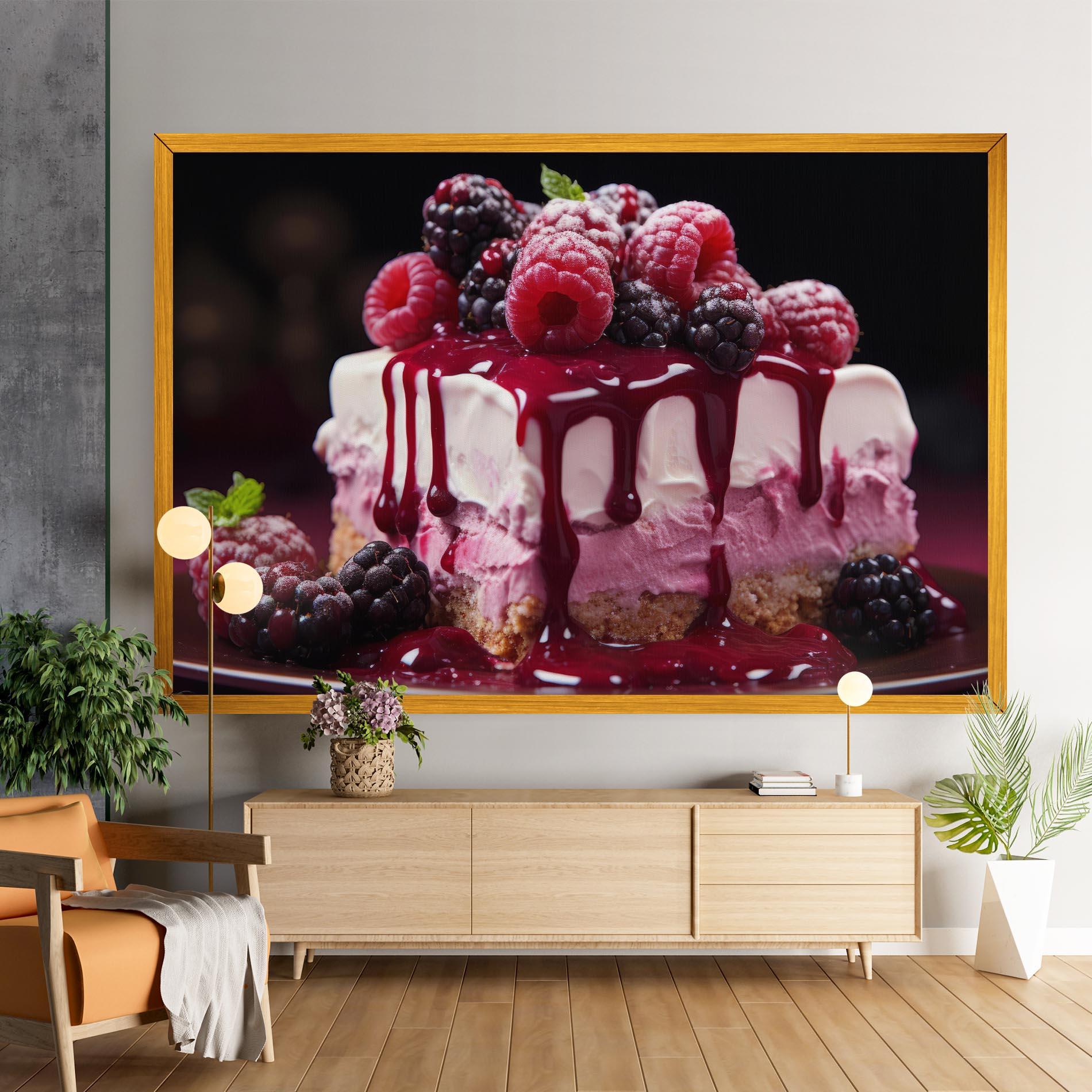 Tablou Canvas Berries Cream mockup 9
